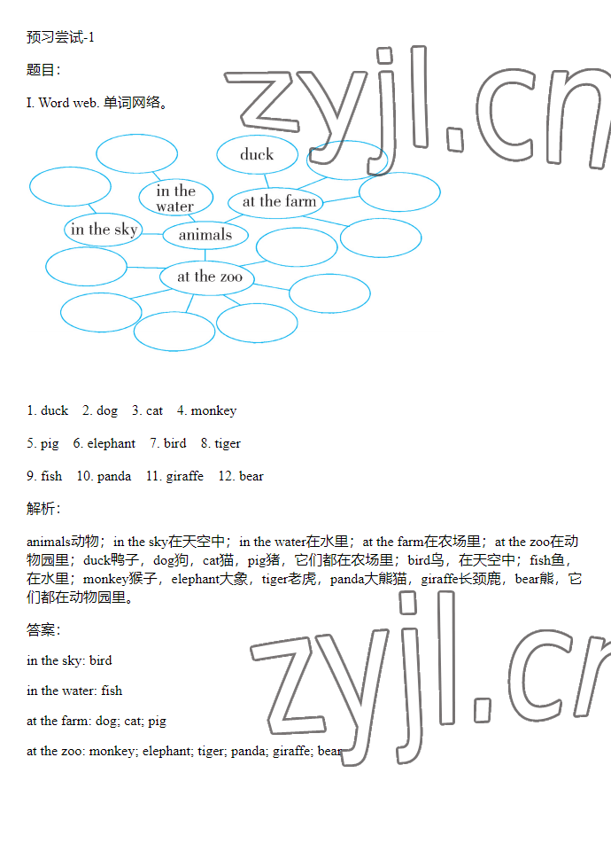 2023年同步實踐評價課程基礎(chǔ)訓練三年級英語下冊人教版 參考答案第27頁