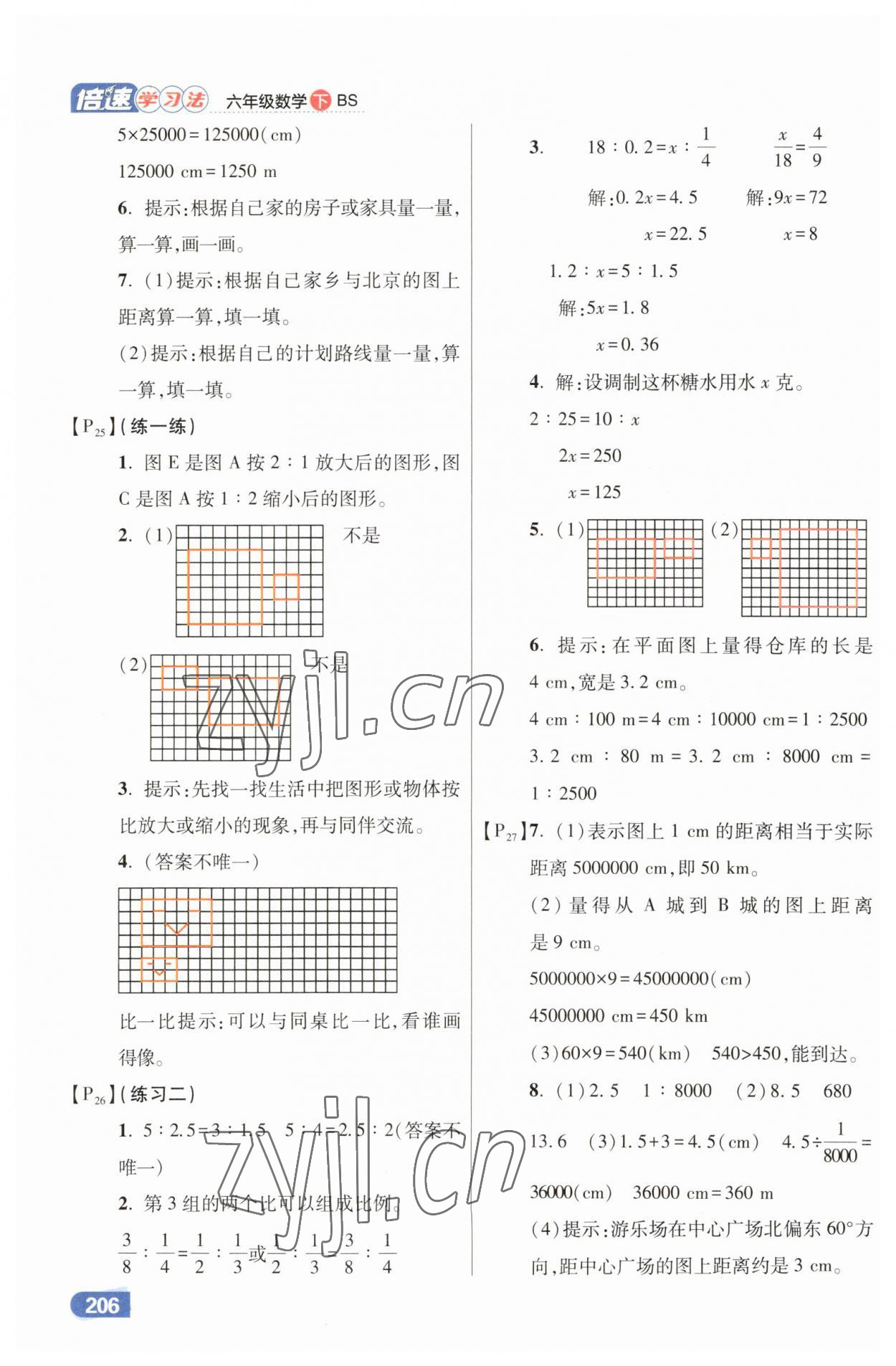 2023年倍速學習法六年級數(shù)學下冊北師大版 第8頁