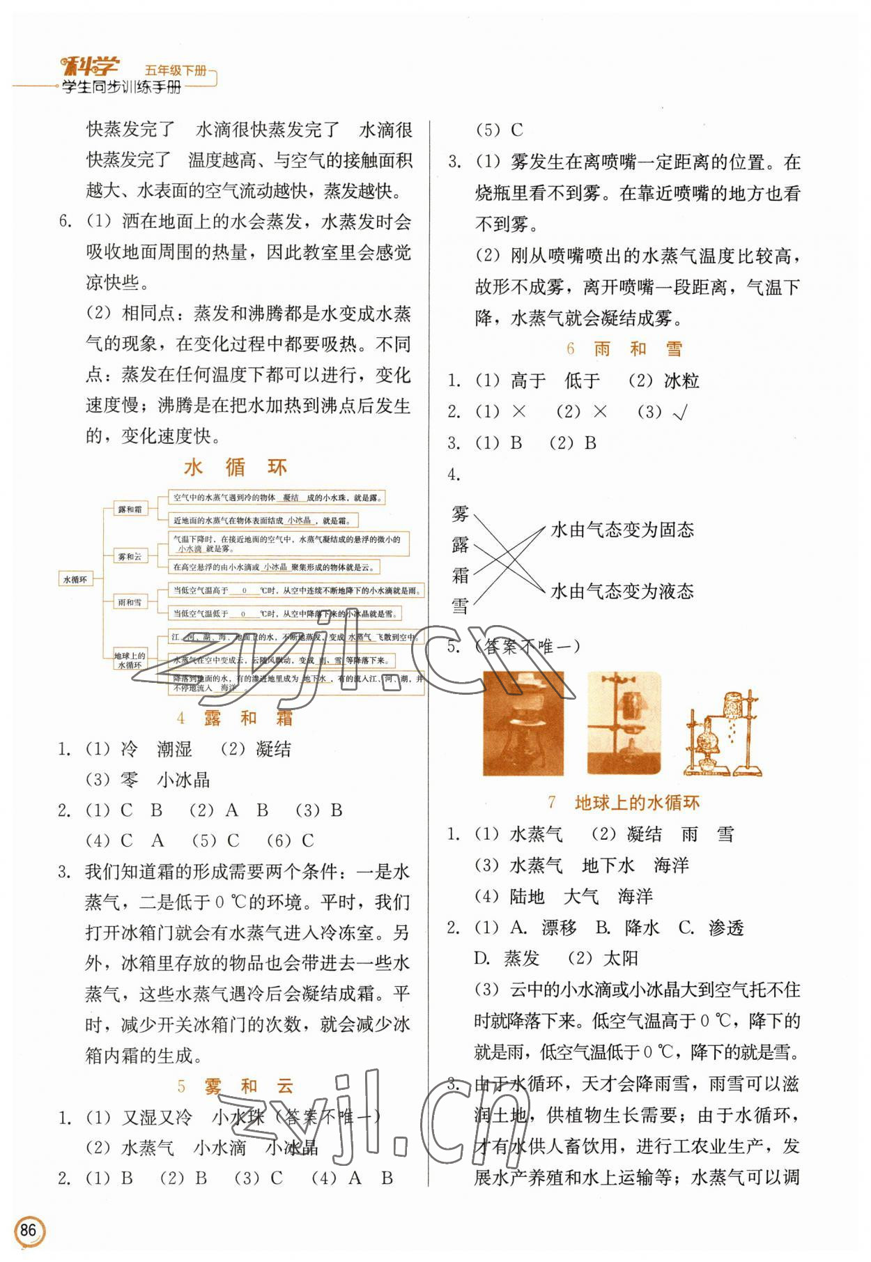 2023年學(xué)生同步訓(xùn)練手冊五年級科學(xué)下冊冀人版 第2頁