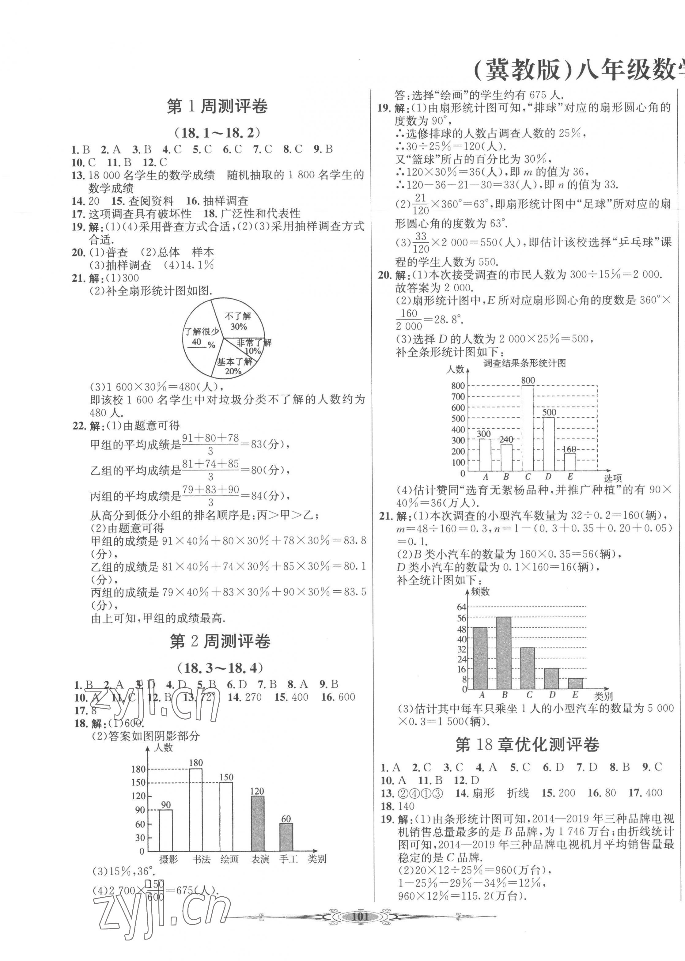 2023年全能好卷八年级数学下册冀教版 第1页