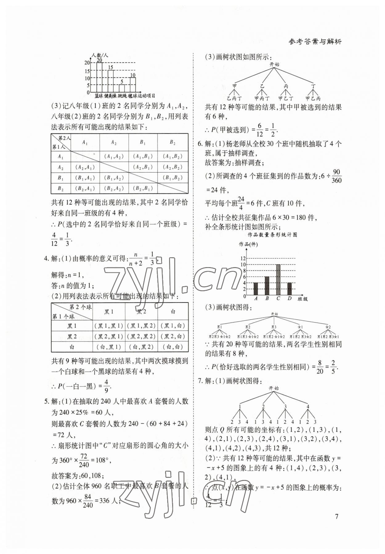 2023年点对点决胜中考数学 参考答案第6页