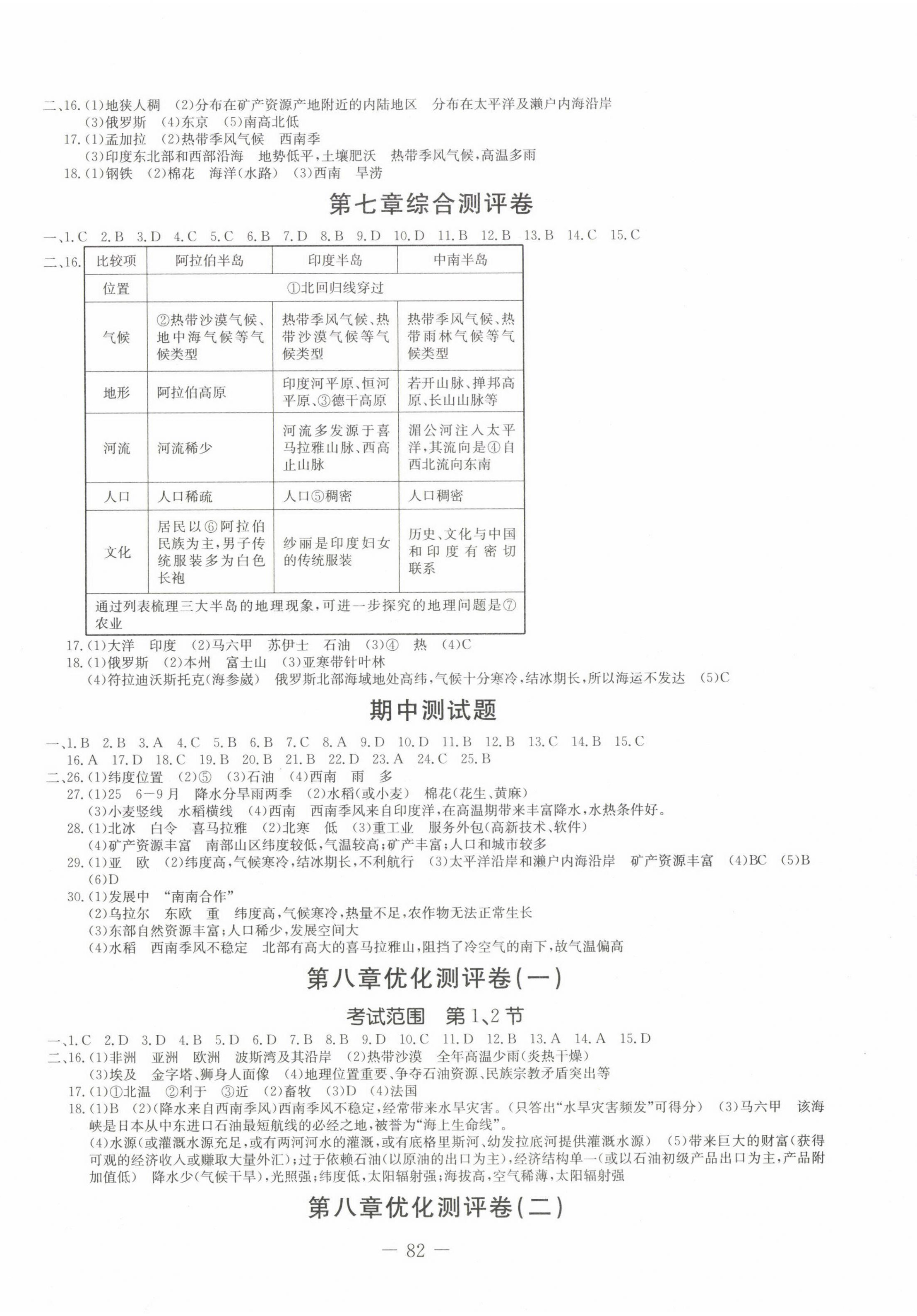2023年创新思维七年级地理下册人教版 第2页