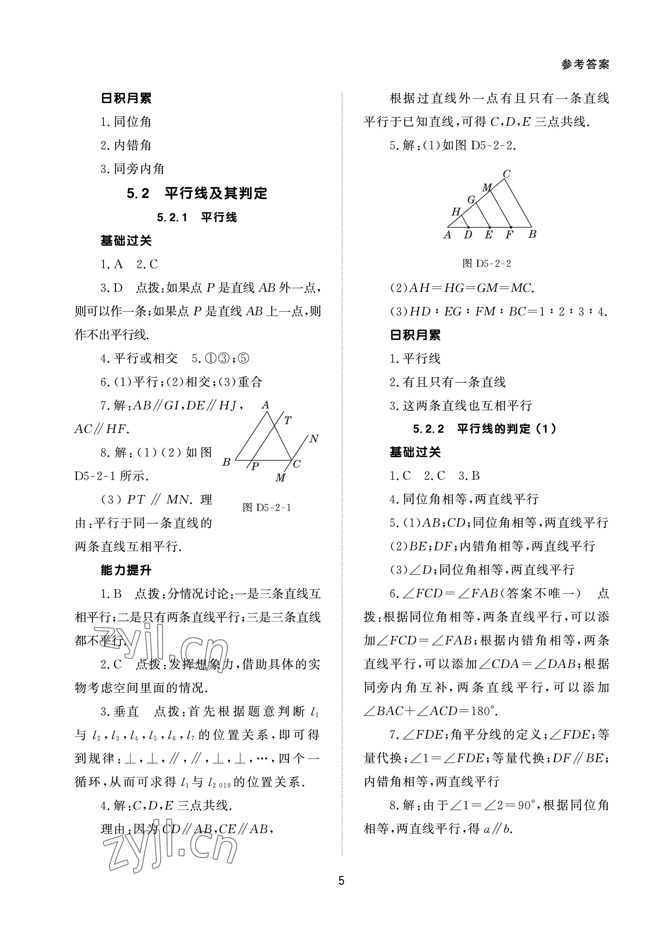 2023年配套综合练习甘肃七年级数学下册人教版 第5页