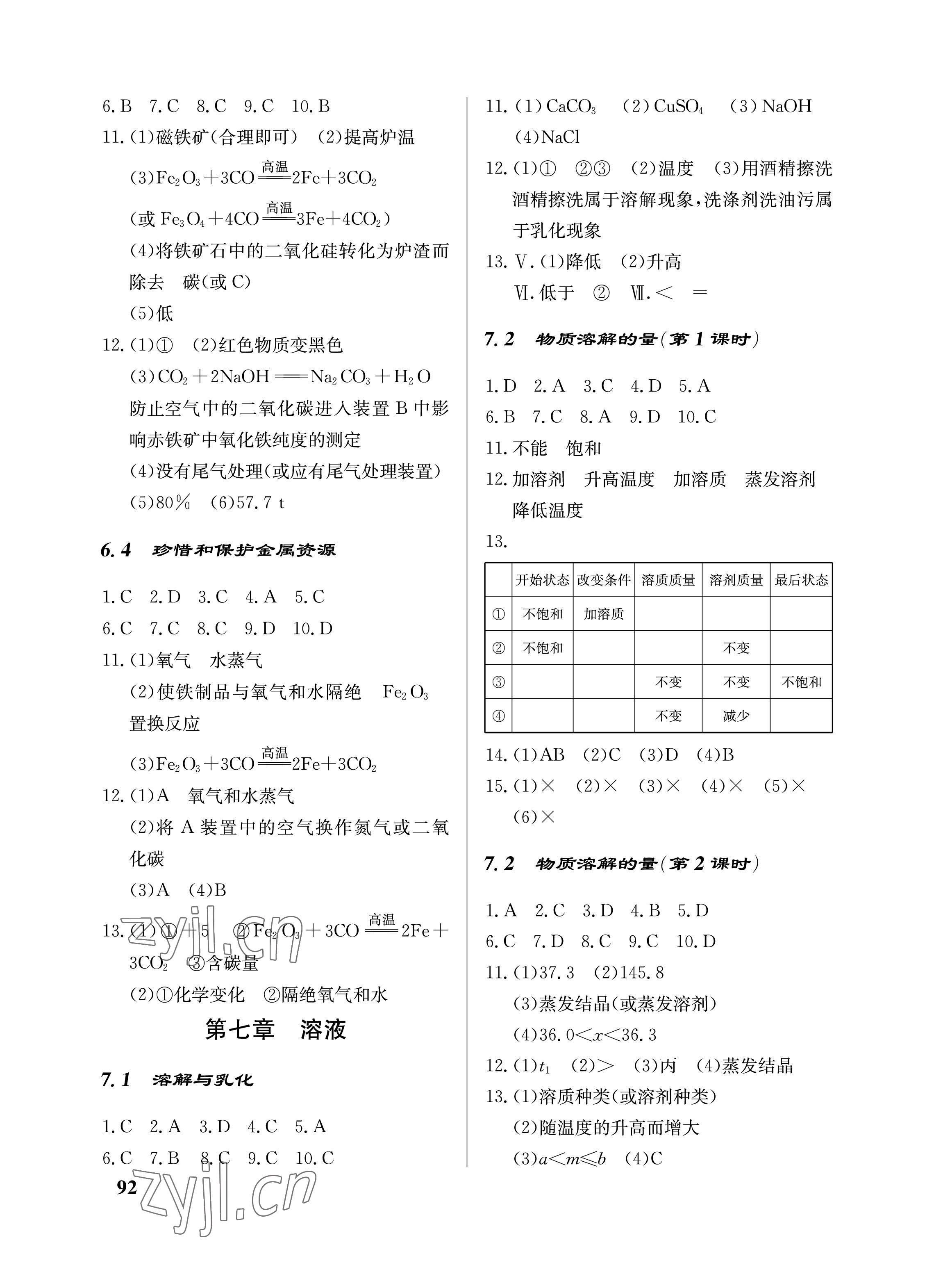 2023年配套综合练习甘肃九年级化学下册科粤版 第2页