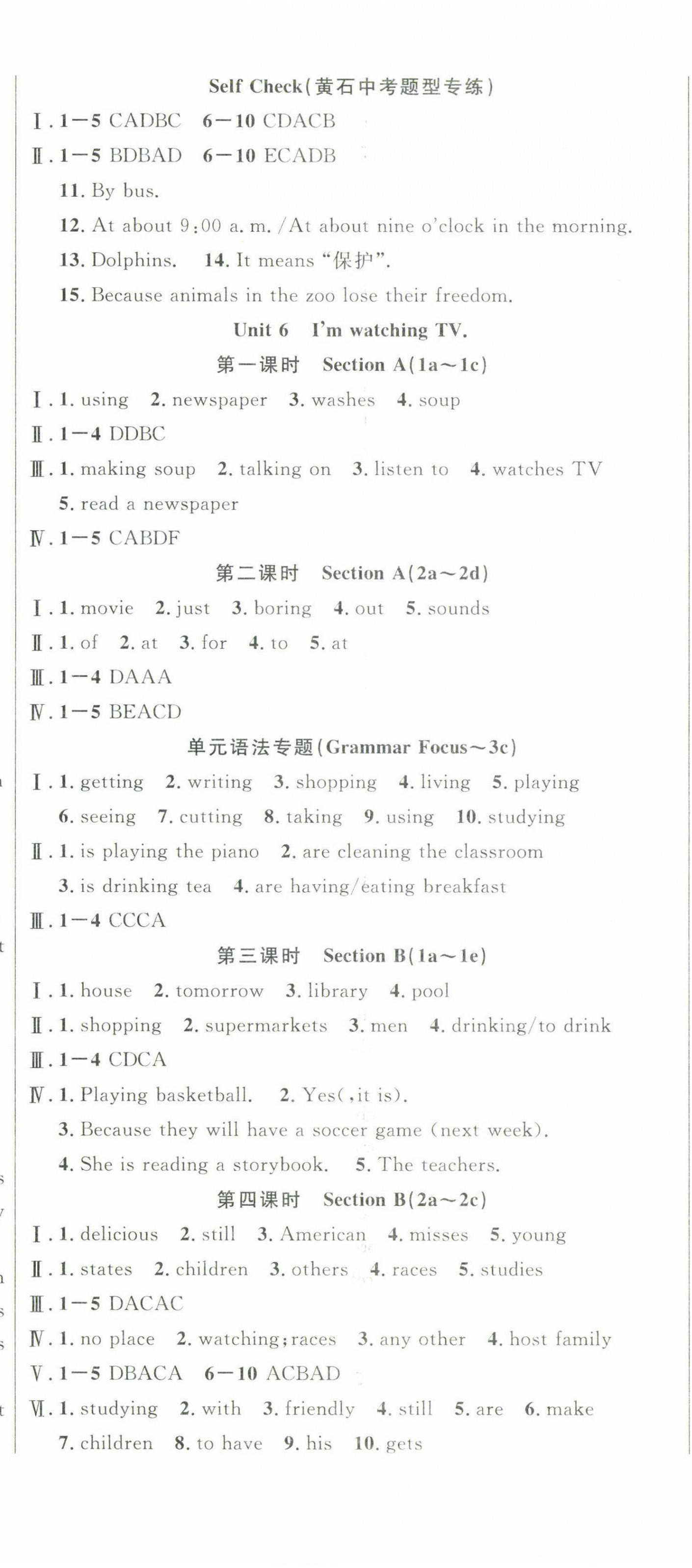 2023年课时夺冠七年级英语下册人教版黄石专版 第8页