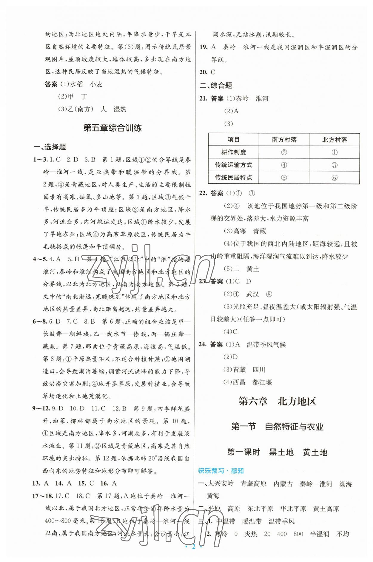 2023年同步測(cè)控優(yōu)化設(shè)計(jì)八年級(jí)地理下冊(cè)人教版福建專(zhuān)版 第2頁(yè)