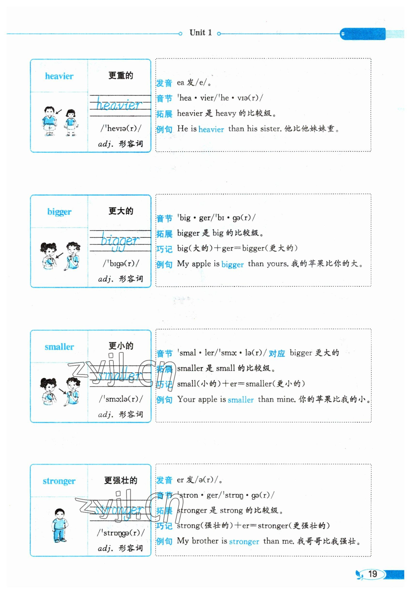 2023年教材課本六年級英語下冊人教版 參考答案第19頁