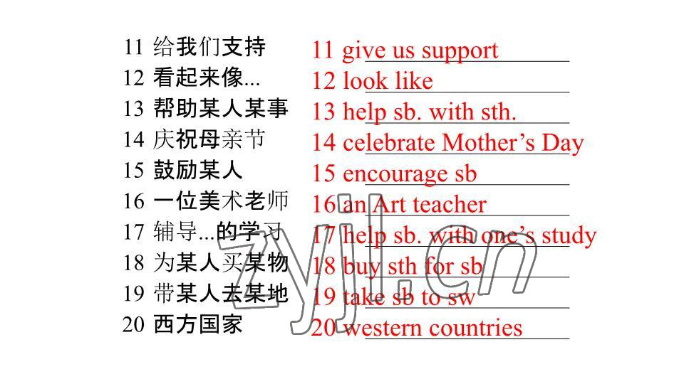 2023年基礎(chǔ)知識(shí)同步訓(xùn)練10分鐘七年級英語下冊滬教版深圳專版 參考答案第6頁