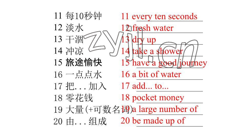 2023年基礎(chǔ)知識同步訓(xùn)練10分鐘七年級英語下冊滬教版深圳專版 參考答案第50頁