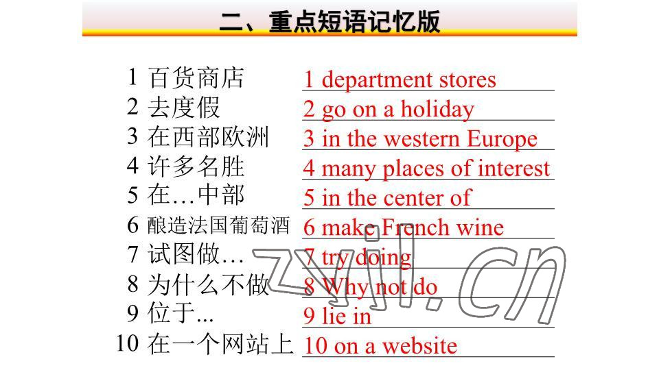 2023年基礎(chǔ)知識(shí)同步訓(xùn)練10分鐘七年級(jí)英語(yǔ)下冊(cè)滬教版深圳專版 參考答案第16頁(yè)