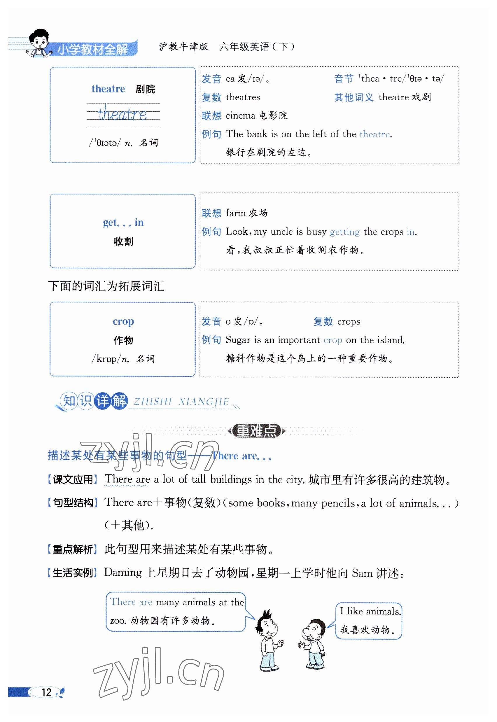 2023年教材課本六年級(jí)英語(yǔ)下冊(cè)滬教版 參考答案第12頁(yè)