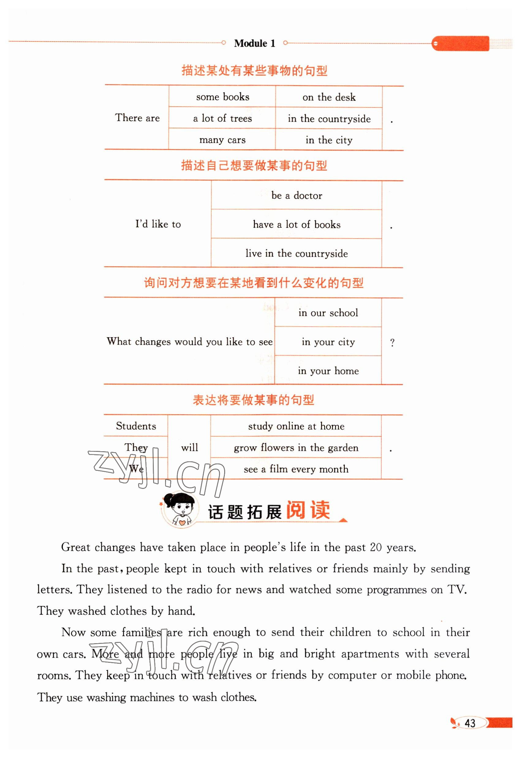 2023年教材課本六年級英語下冊滬教版 參考答案第43頁