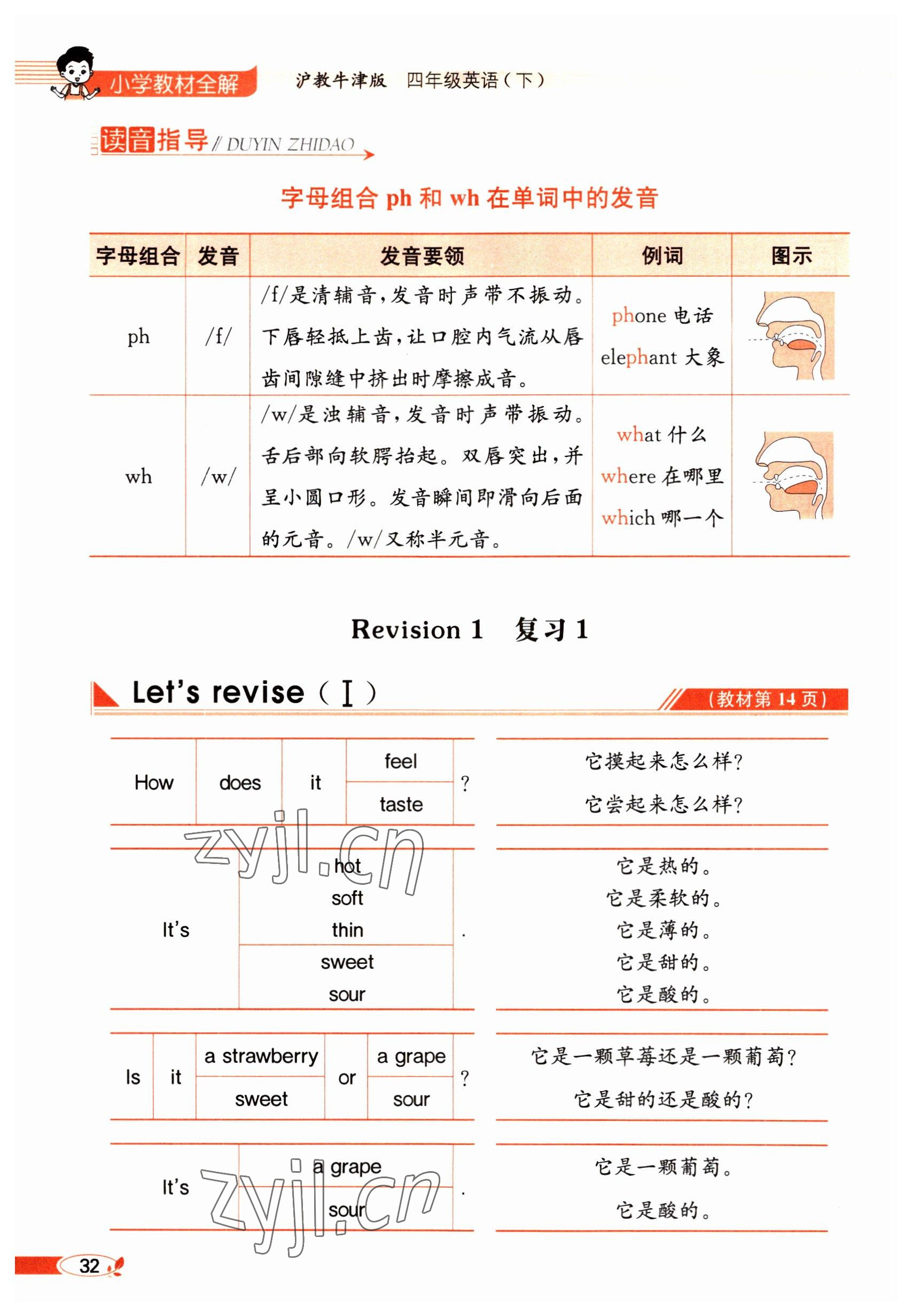 2023年教材課本四年級英語下冊滬教版 參考答案第32頁