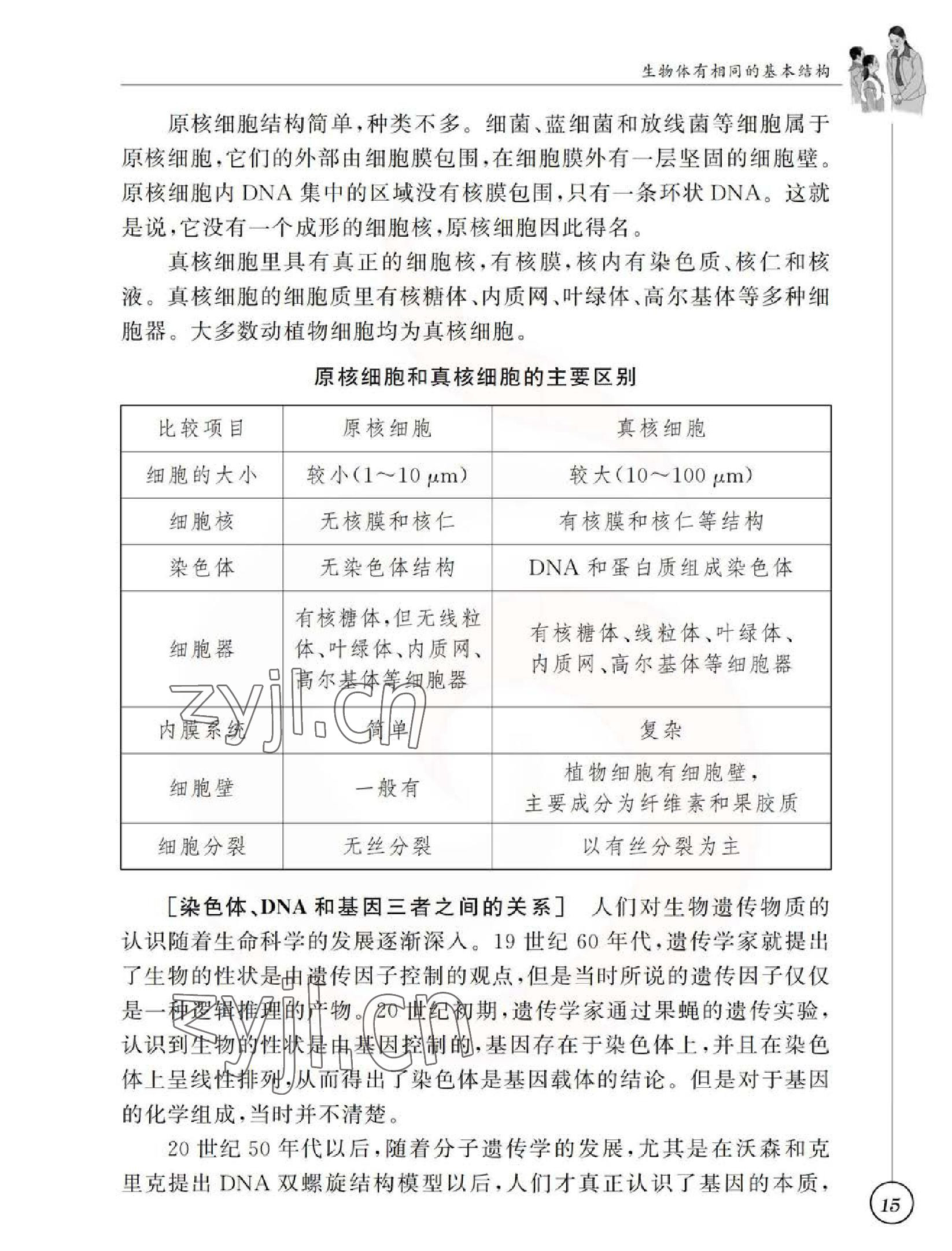 2023年教材課本七年級生物下冊蘇科版 參考答案第15頁