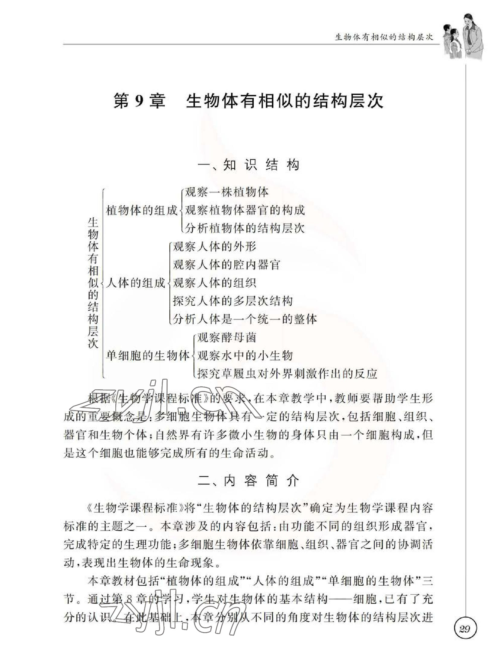 2023年教材課本七年級生物下冊蘇科版 參考答案第29頁