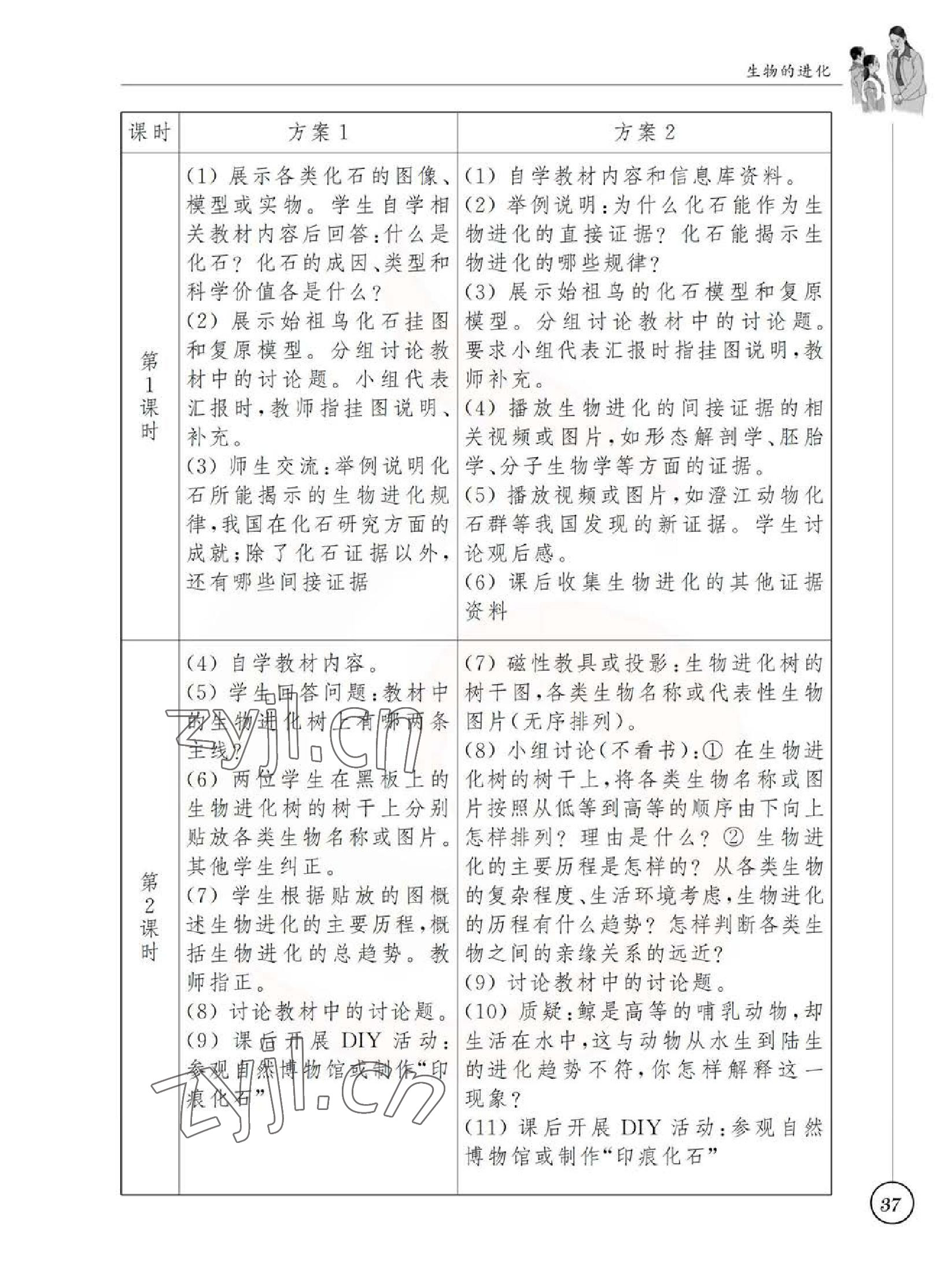 2023年教材課本八年級生物下冊蘇科版 參考答案第37頁