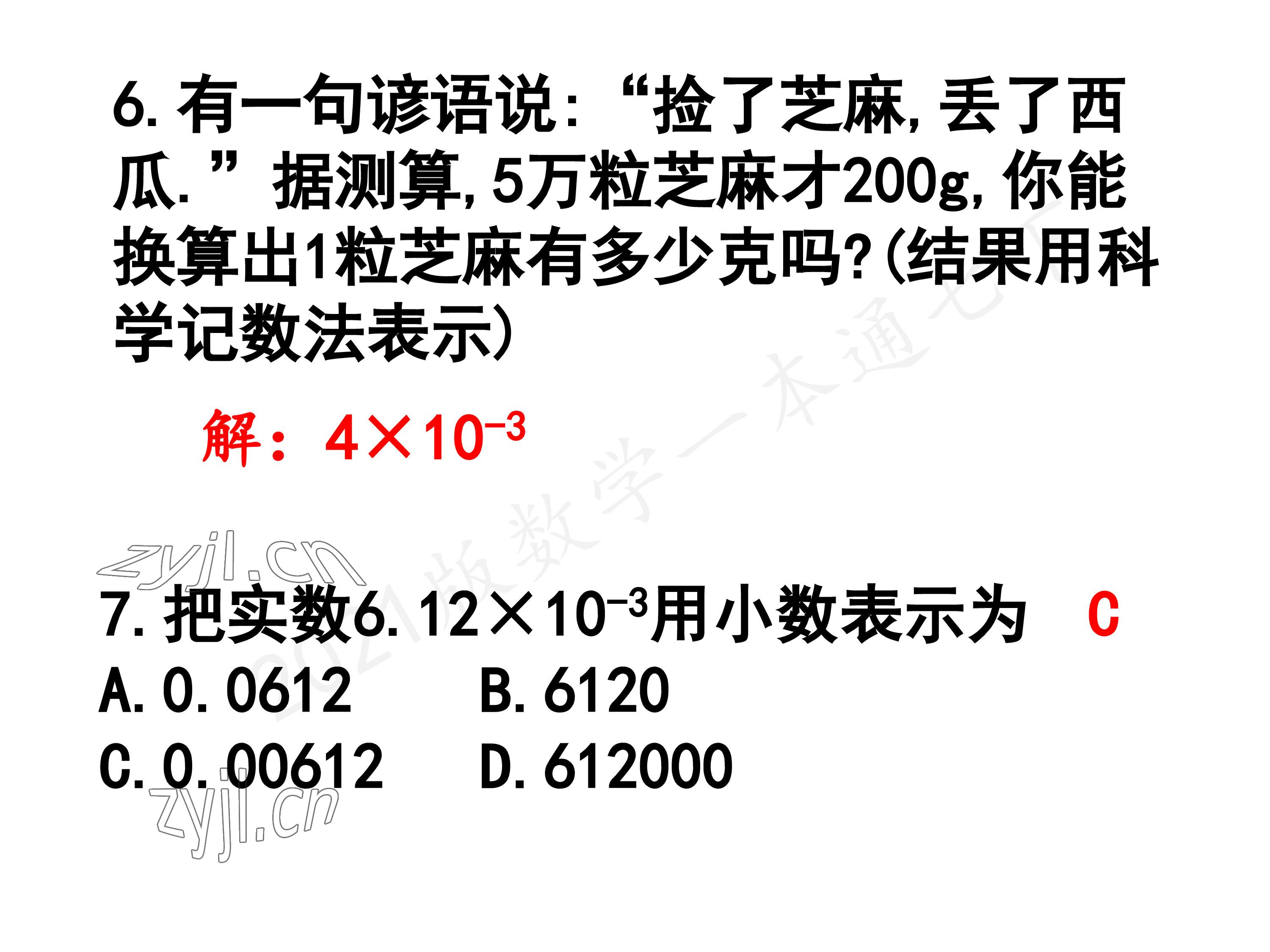 2023年一本通武汉出版社七年级数学下册北师大版 第42页