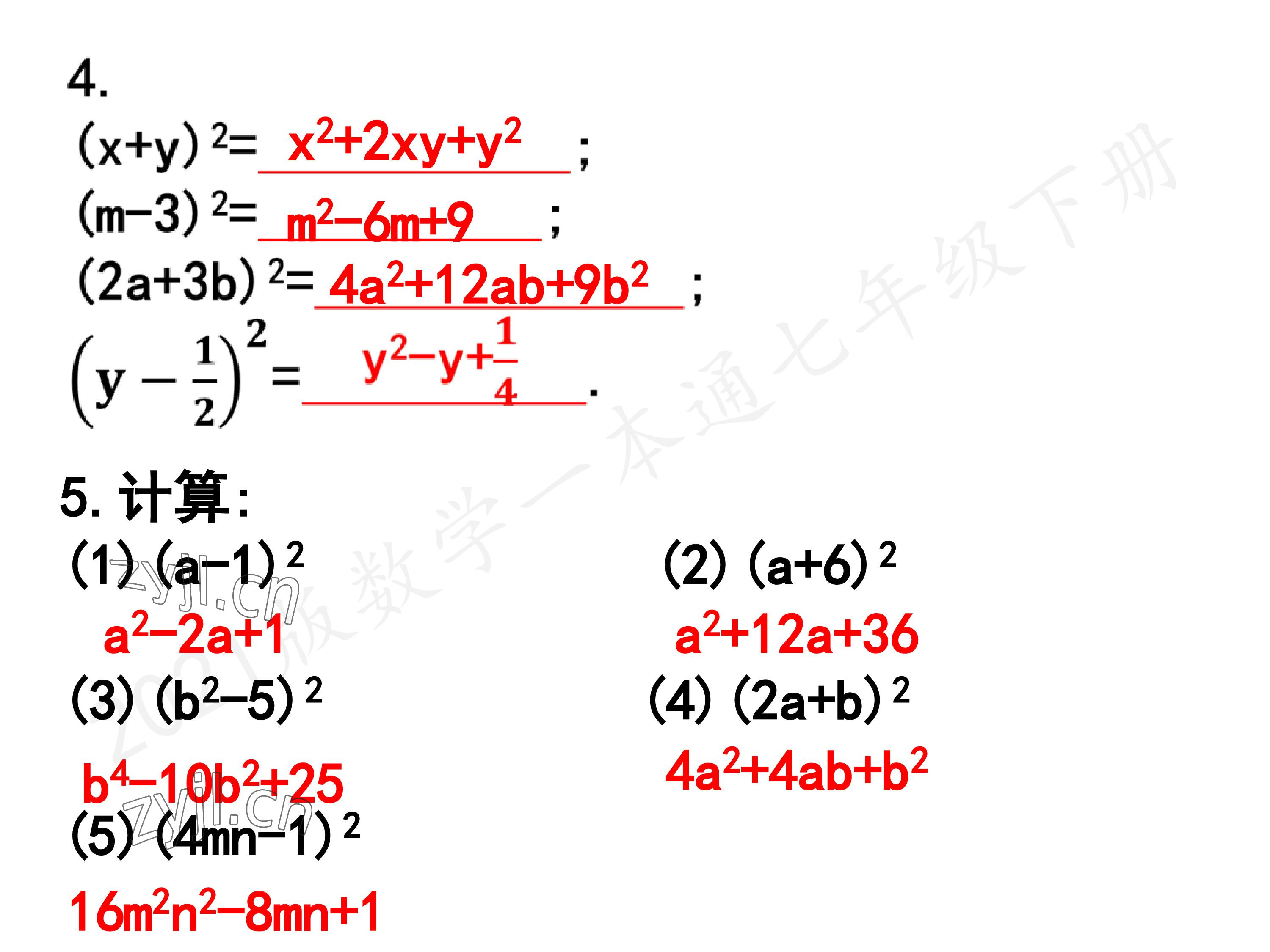 2023年一本通武汉出版社七年级数学下册北师大版 第91页