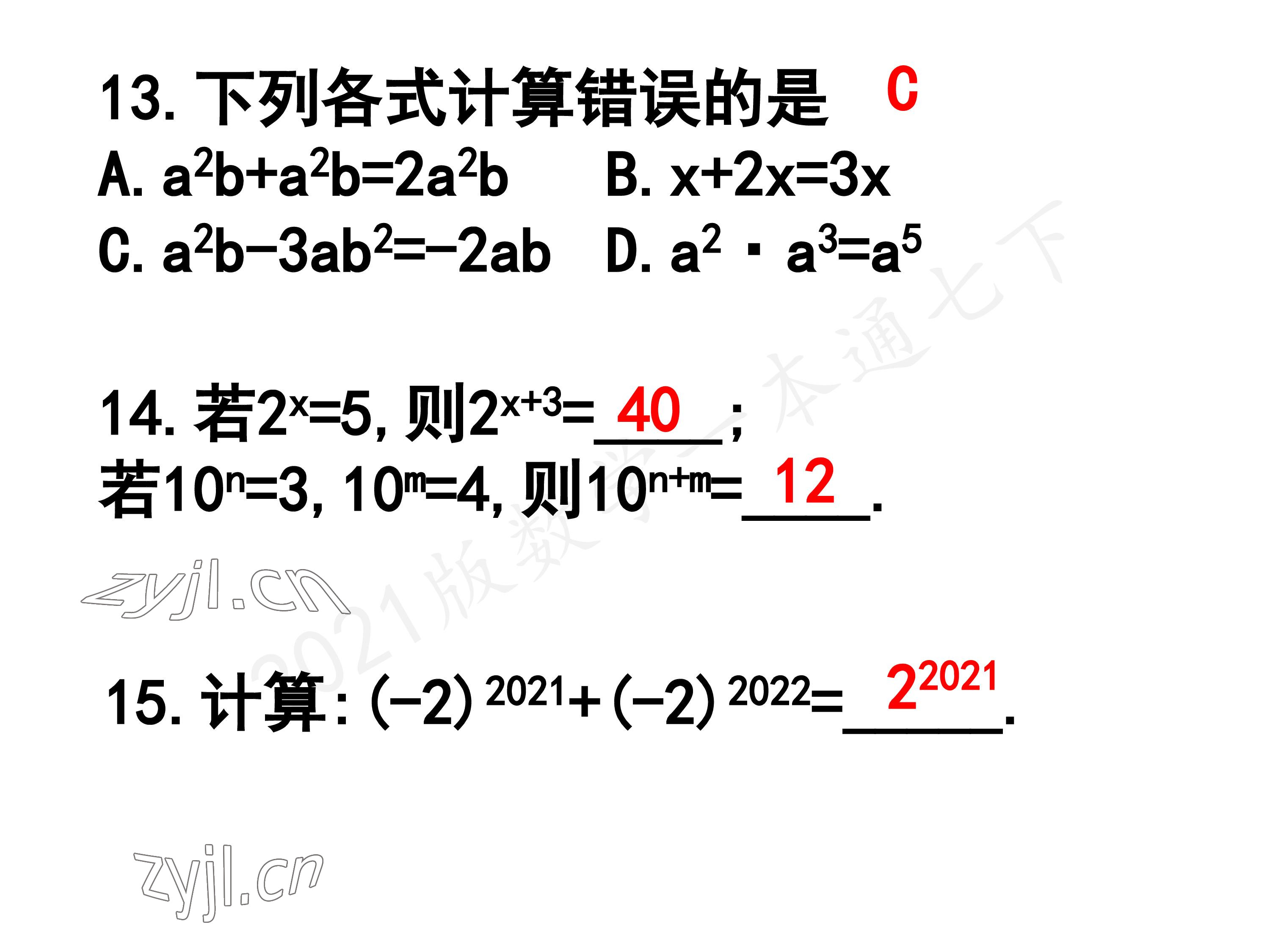 2023年一本通武漢出版社七年級(jí)數(shù)學(xué)下冊(cè)北師大版 第7頁(yè)