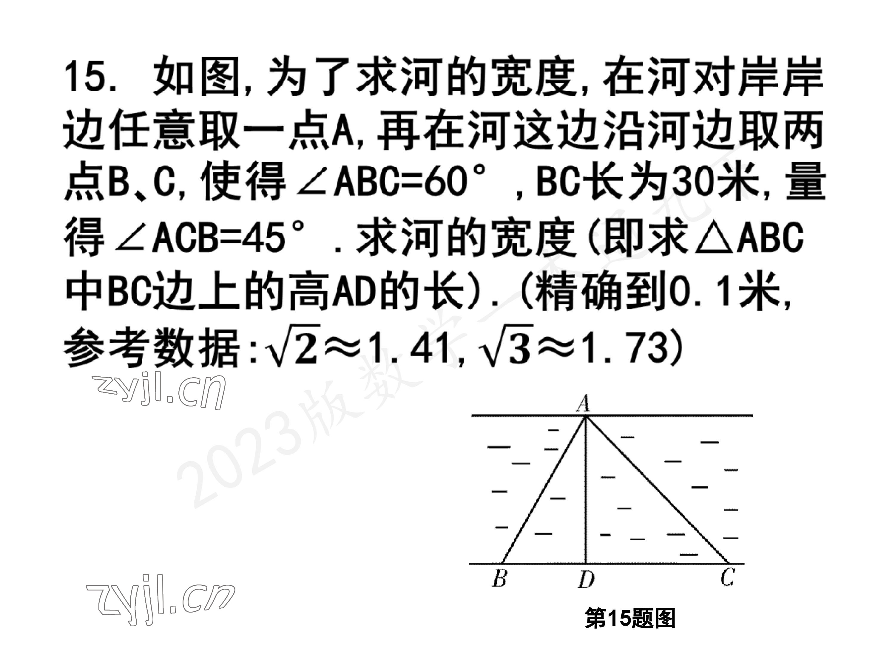 2023年一本通武汉出版社九年级数学下册北师大版 参考答案第33页