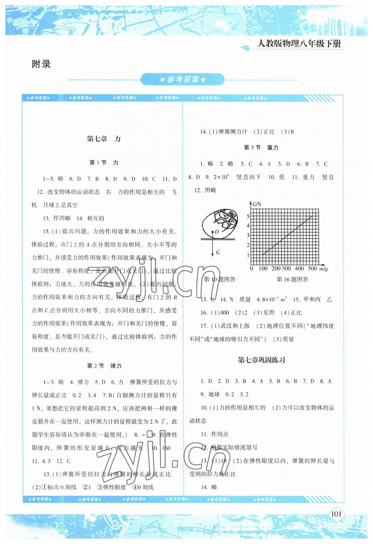 2023年同步實踐評價課程基礎訓練八年級物理下冊人教版 第1頁