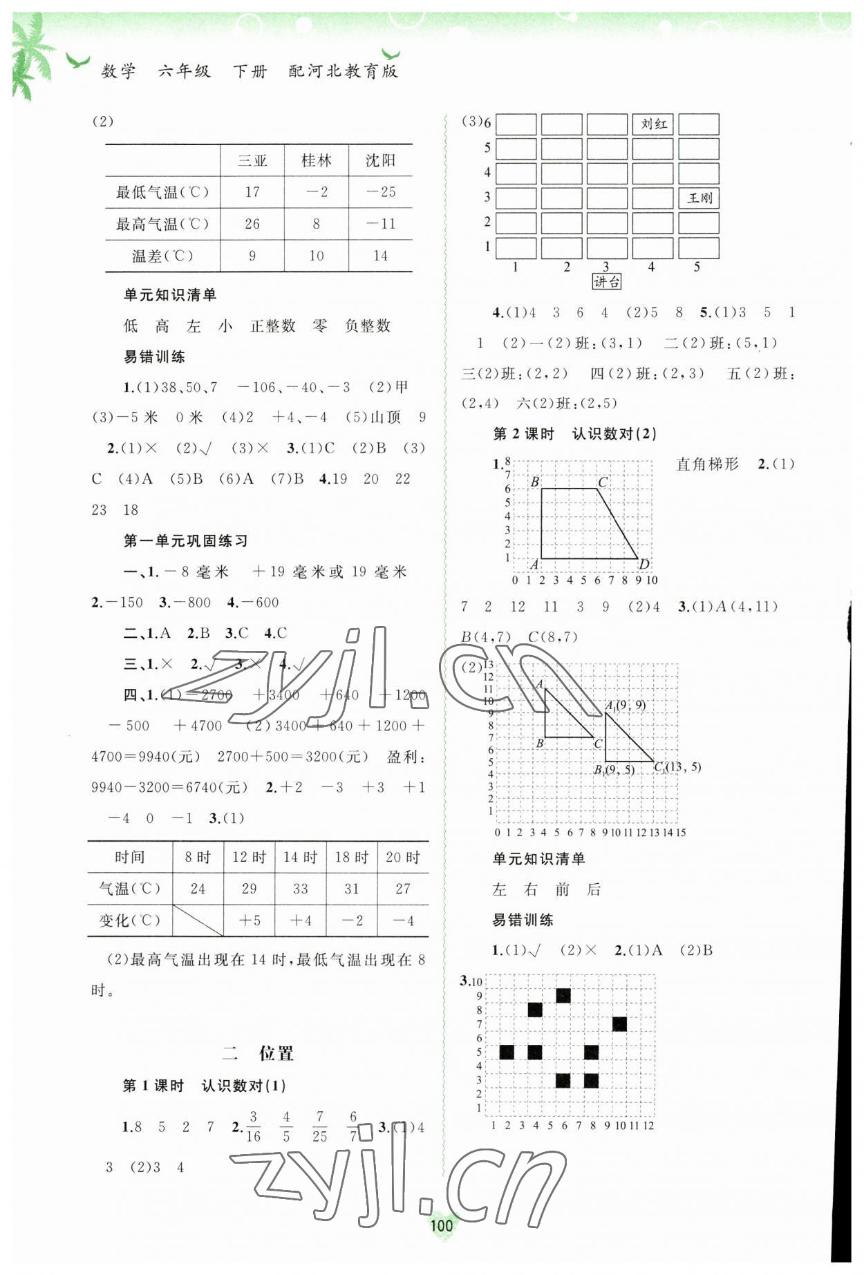 2023年新課程學(xué)習(xí)與測評同步學(xué)習(xí)六年級數(shù)學(xué)下冊河北教育版 第2頁