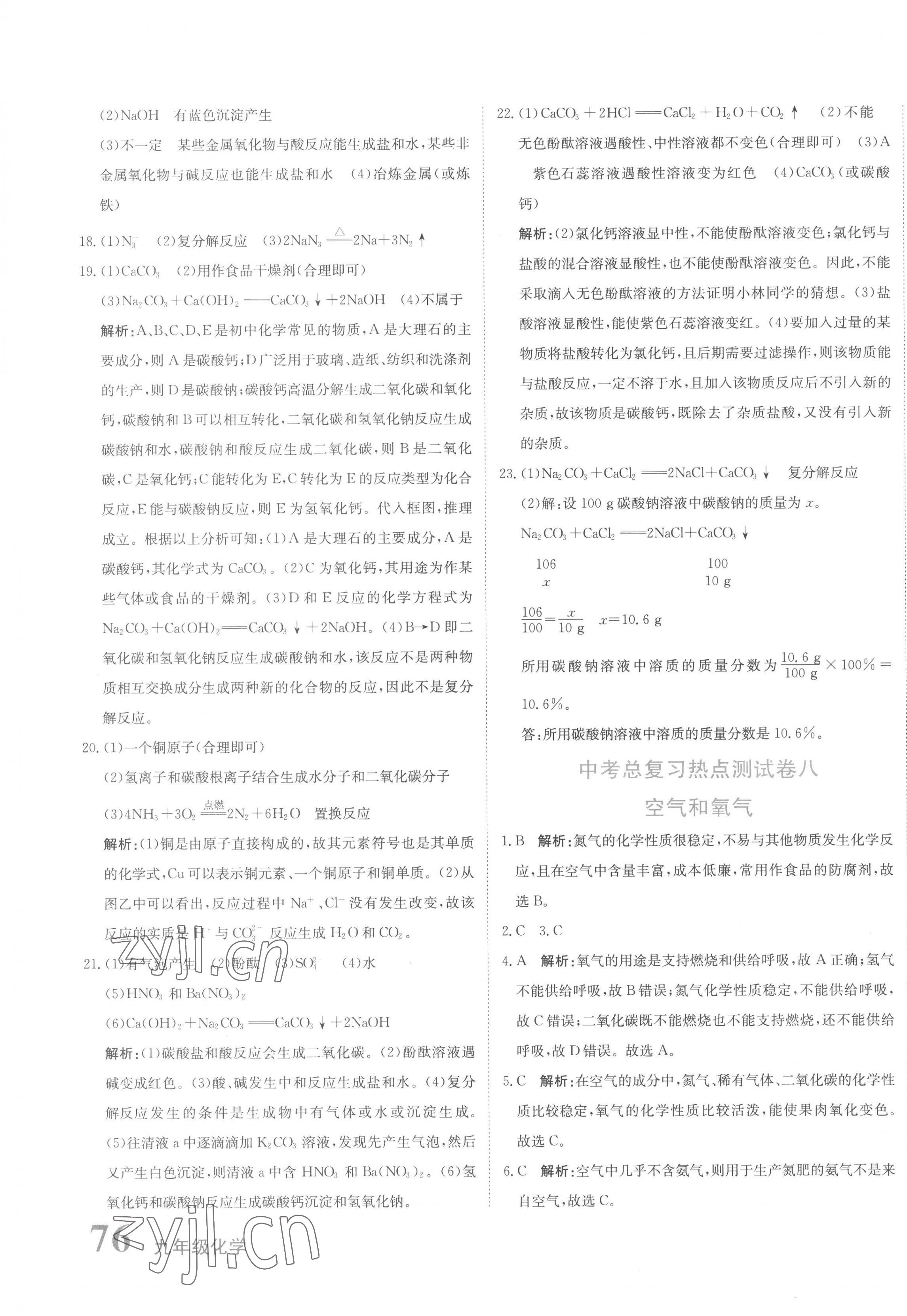 2023年新目標(biāo)檢測同步單元測試卷九年級化學(xué)下冊人教版 第11頁