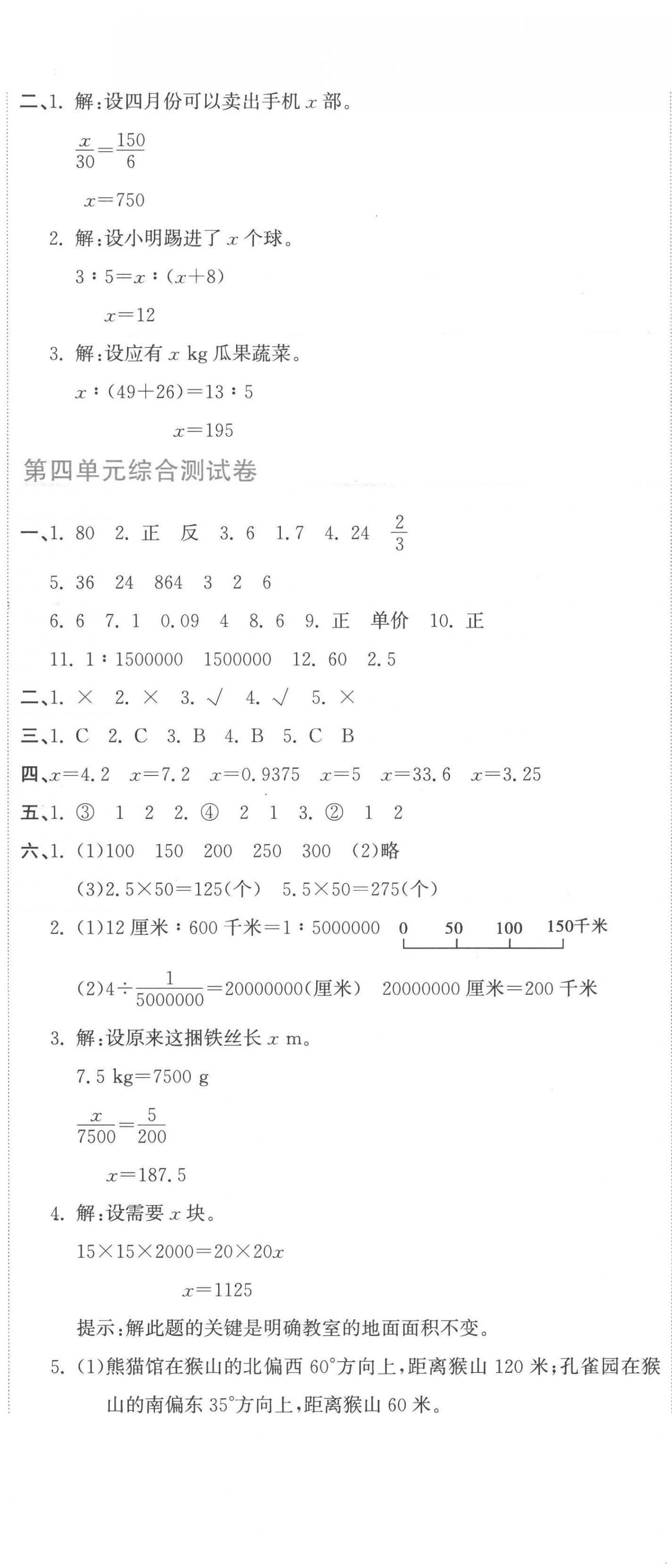 2023年新目標檢測同步單元測試卷六年級數(shù)學下冊人教版 第8頁