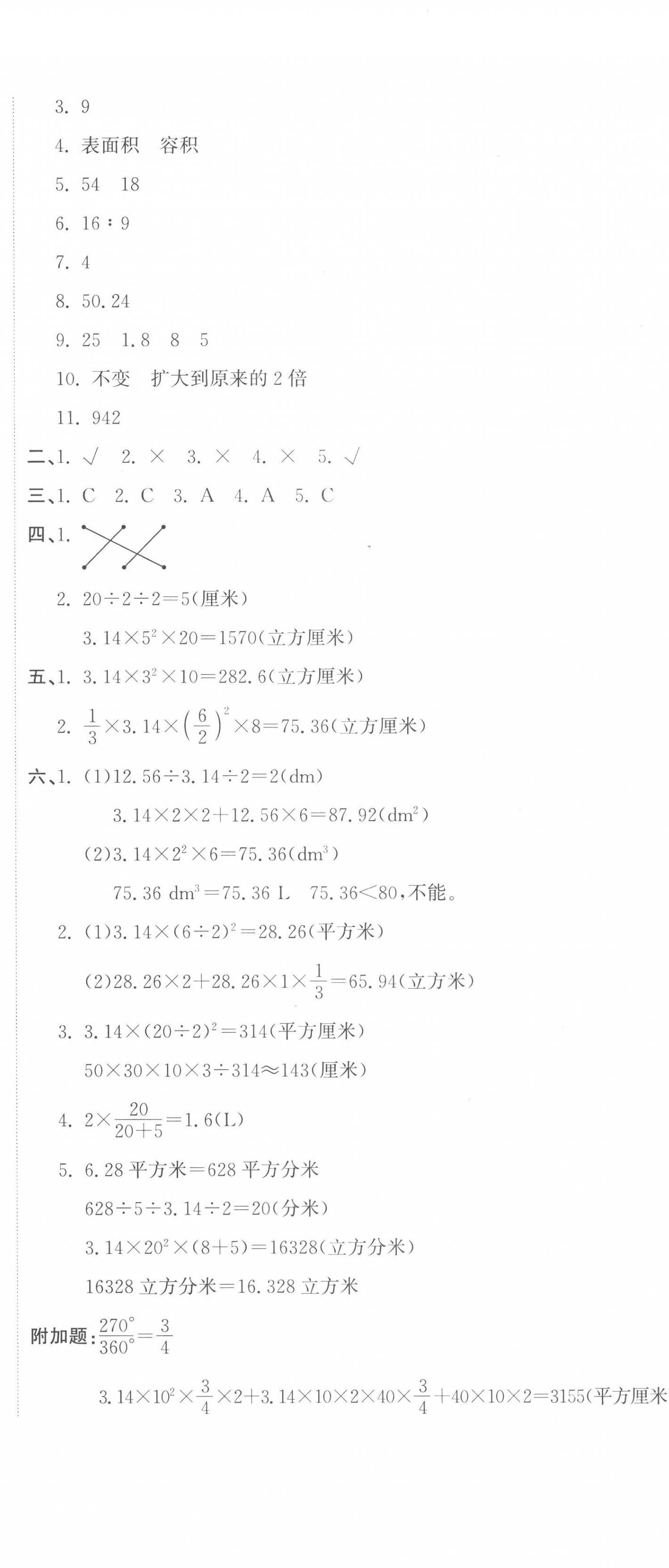 2023年新目标检测同步单元测试卷六年级数学下册人教版 第5页