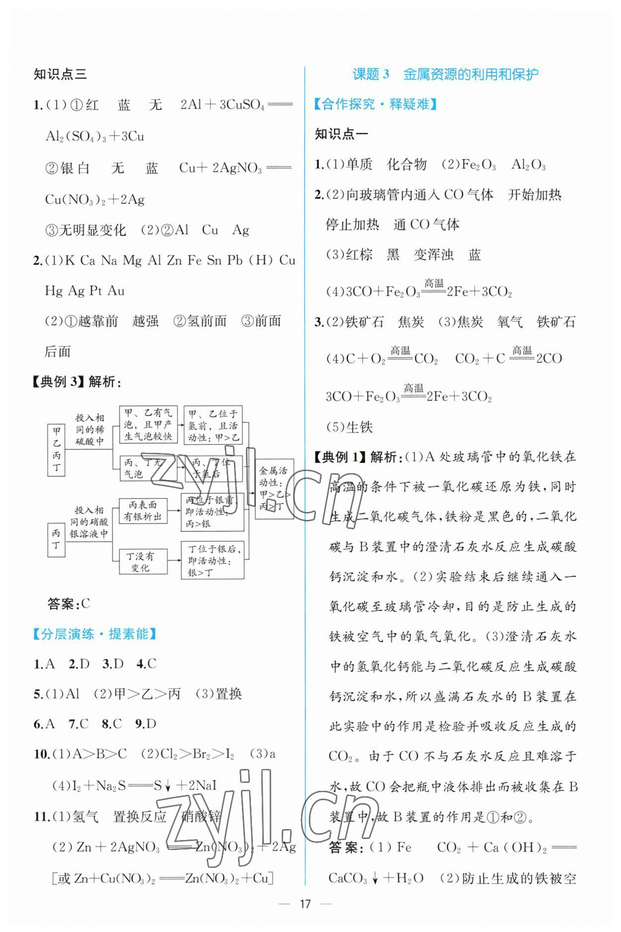 2023年人教金学典同步解析与测评九年级化学下册人教版云南专版 第3页