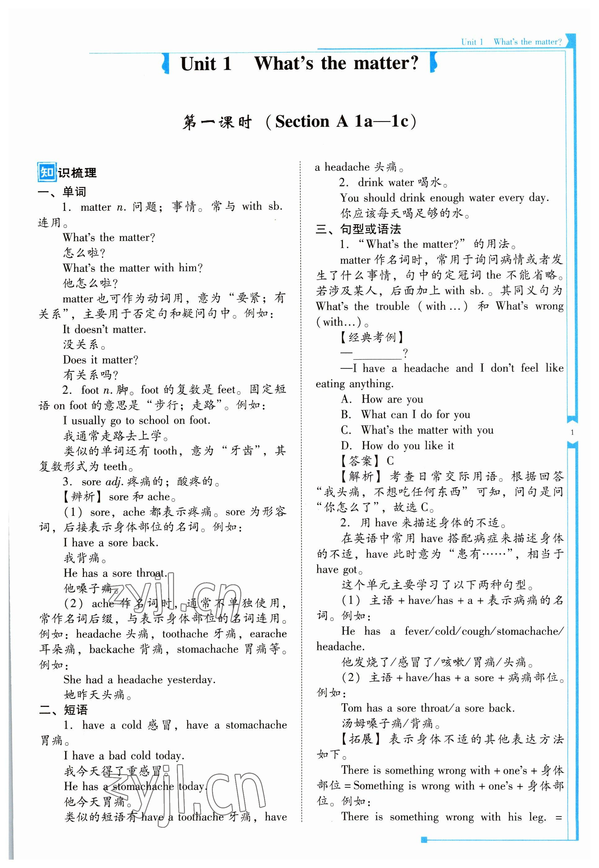 2023年云南省標準教輔優(yōu)佳學(xué)案八年級英語下冊人教版 第1頁