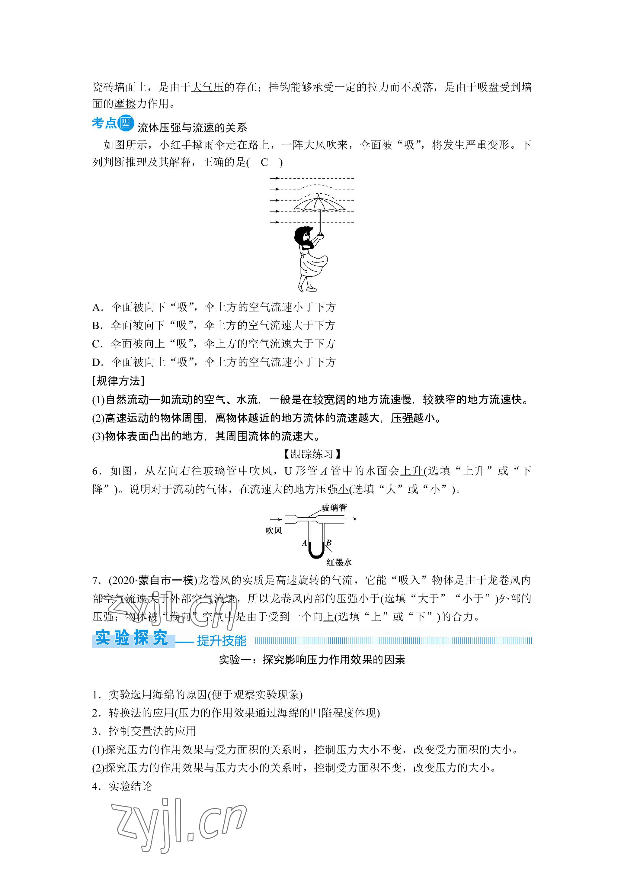 2023年晨光全优同步指导训练与检测物理 参考答案第59页