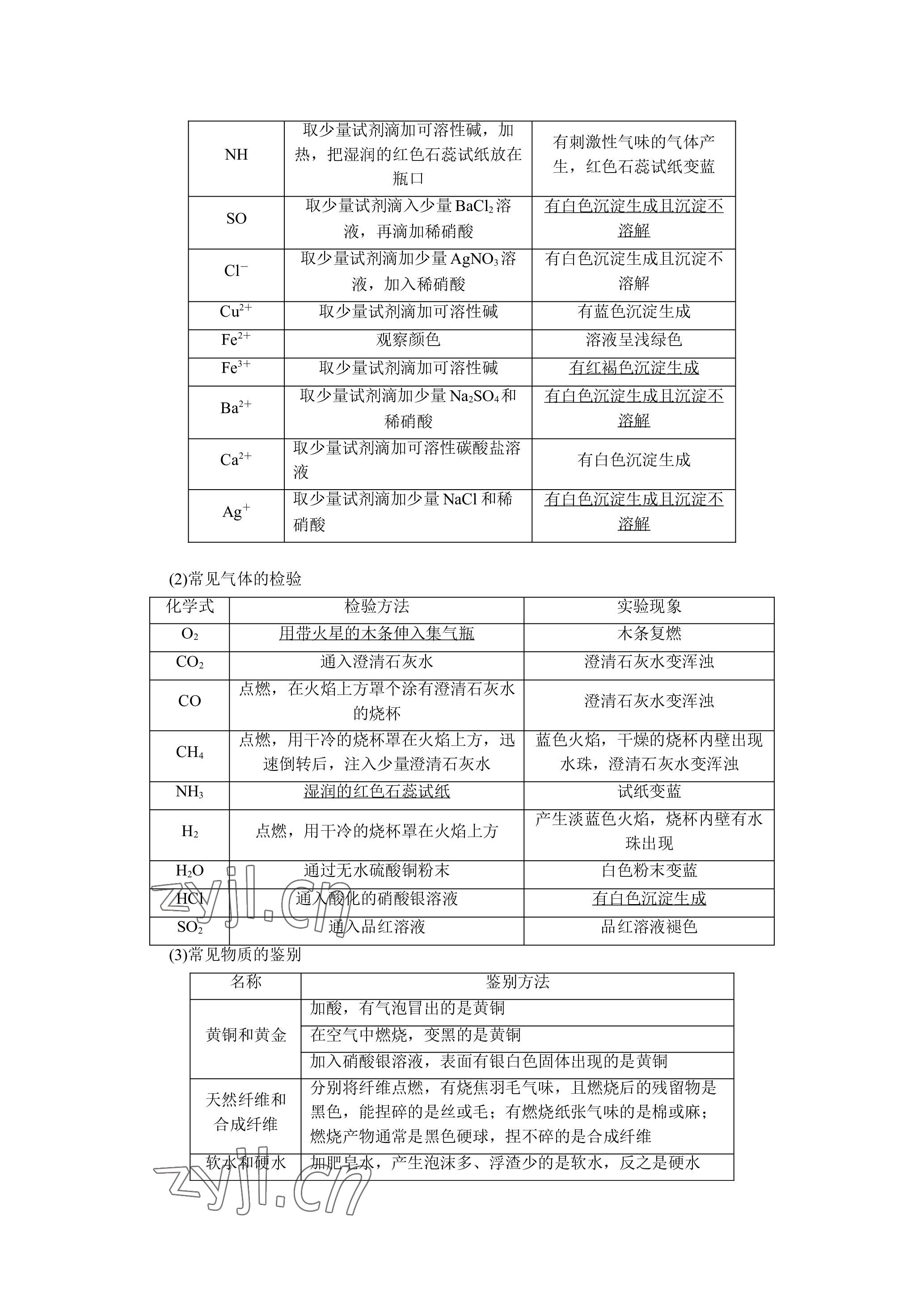 2023年晨光全优同步指导训练与检测化学 参考答案第37页