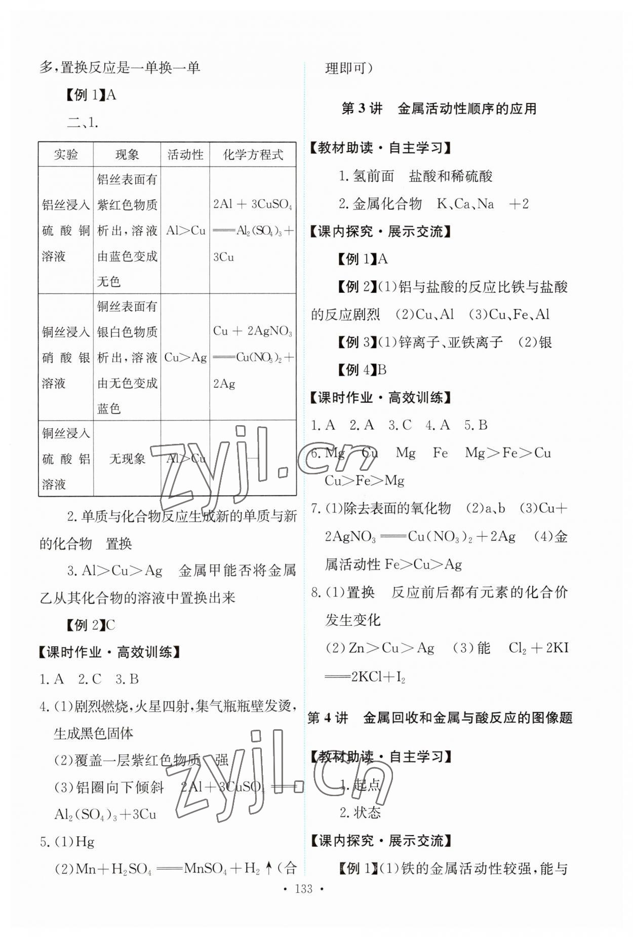 2023年能力培养与测试九年级化学下册人教版 第3页