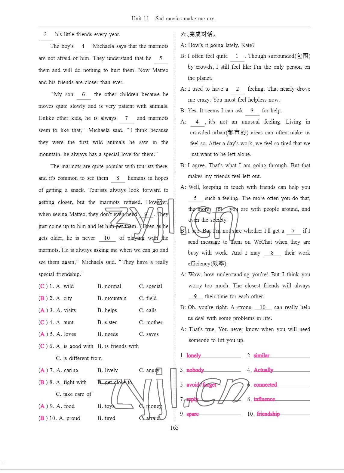 2023年考拉起飛九年級英語下冊人教版 參考答案第9頁