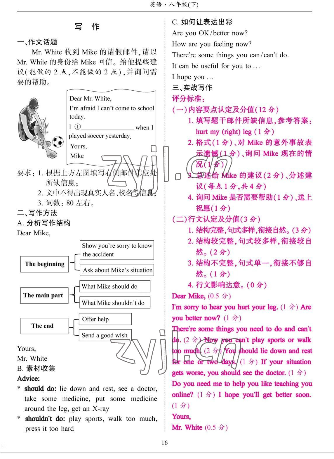 2023年考拉起飛八年級(jí)英語(yǔ)下冊(cè)人教版 參考答案第31頁(yè)
