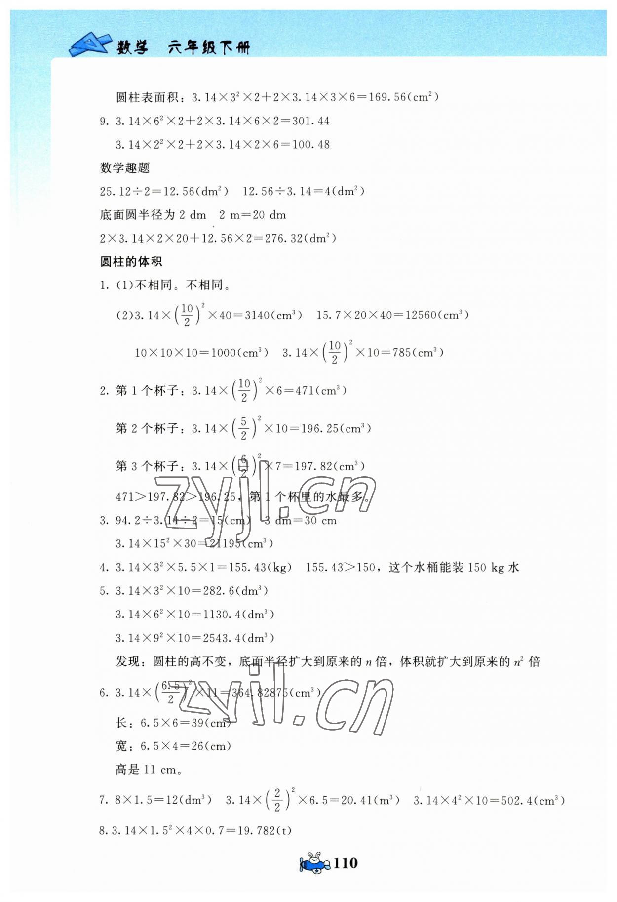 2023年伴你成長北京師范大學出版社六年級數(shù)學下冊北師大版河南專版 第2頁