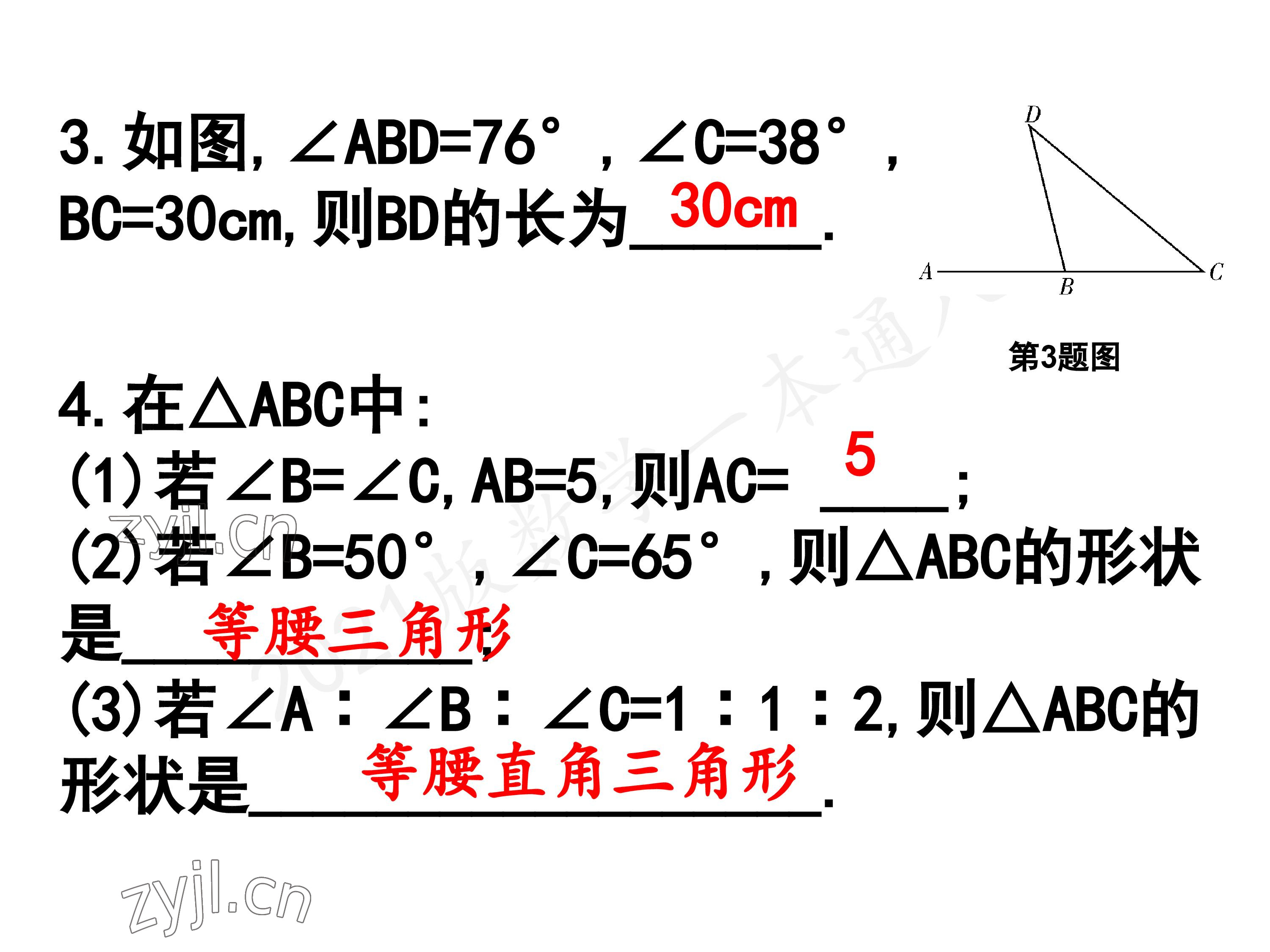 2023年一本通武汉出版社八年级数学下册北师大版 参考答案第57页