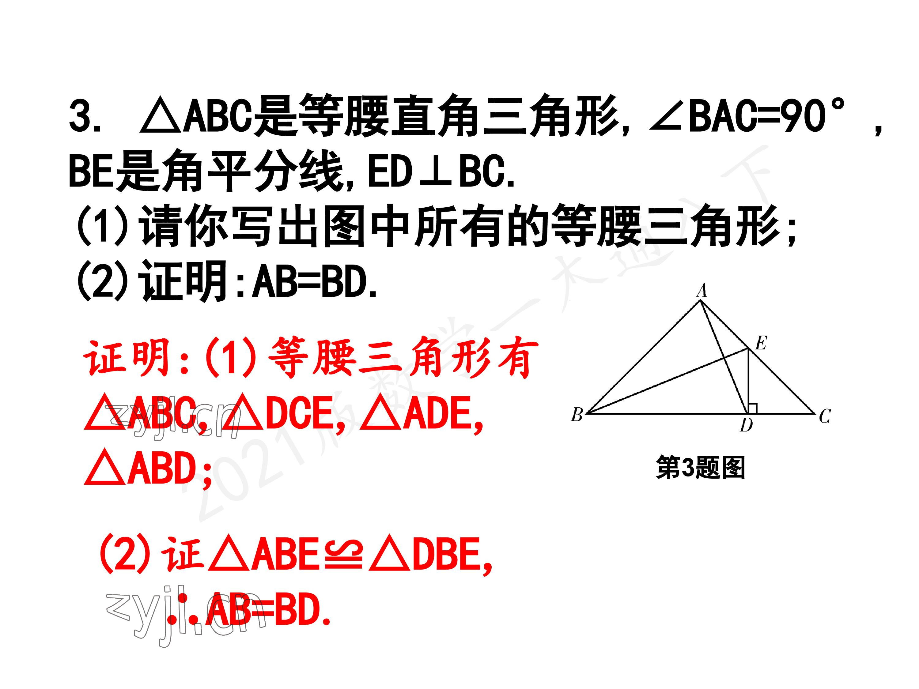 2023年一本通武汉出版社八年级数学下册北师大版 参考答案第116页