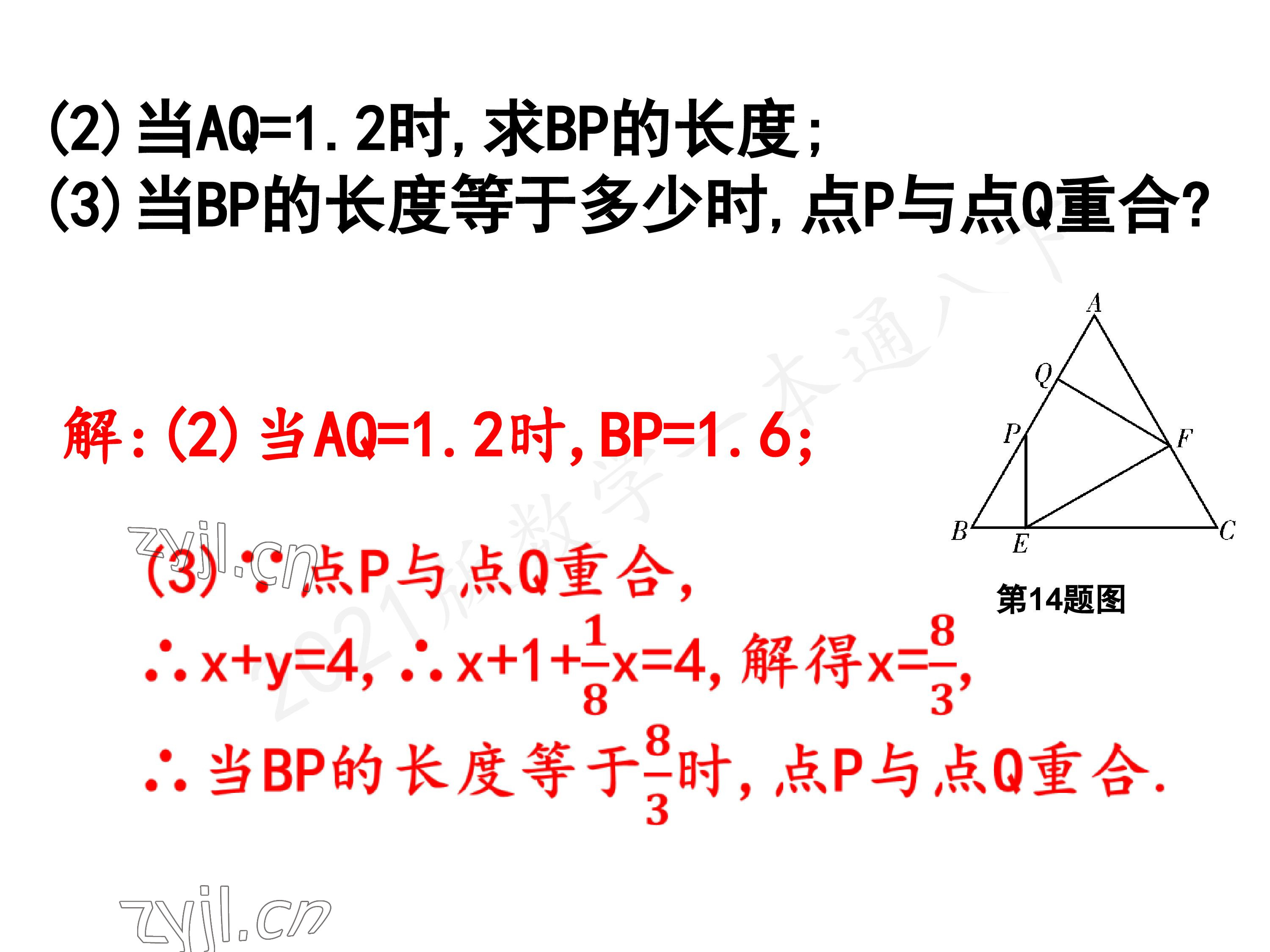 2023年一本通武汉出版社八年级数学下册北师大版 参考答案第97页