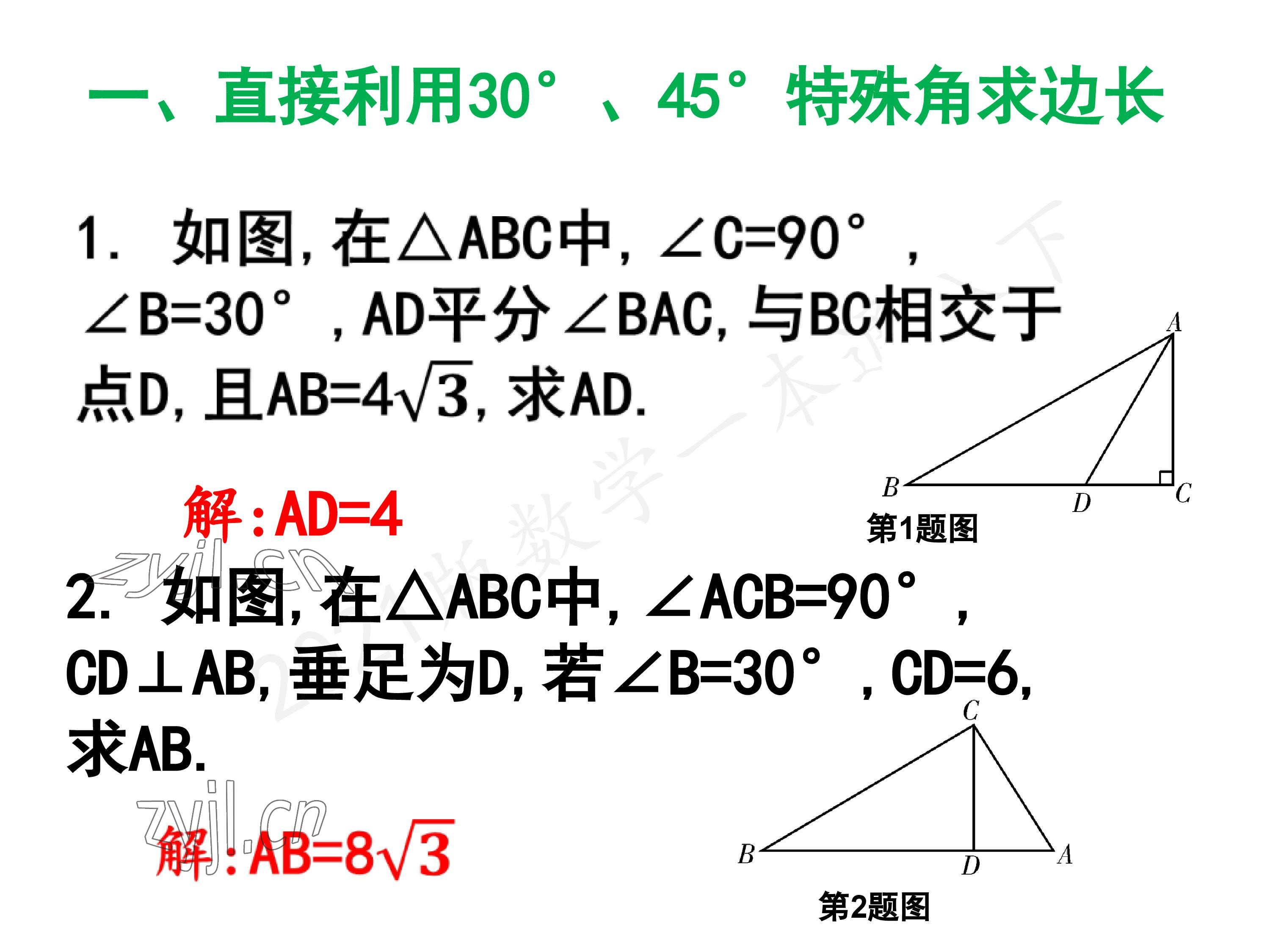 2023年一本通武汉出版社八年级数学下册北师大版 参考答案第14页