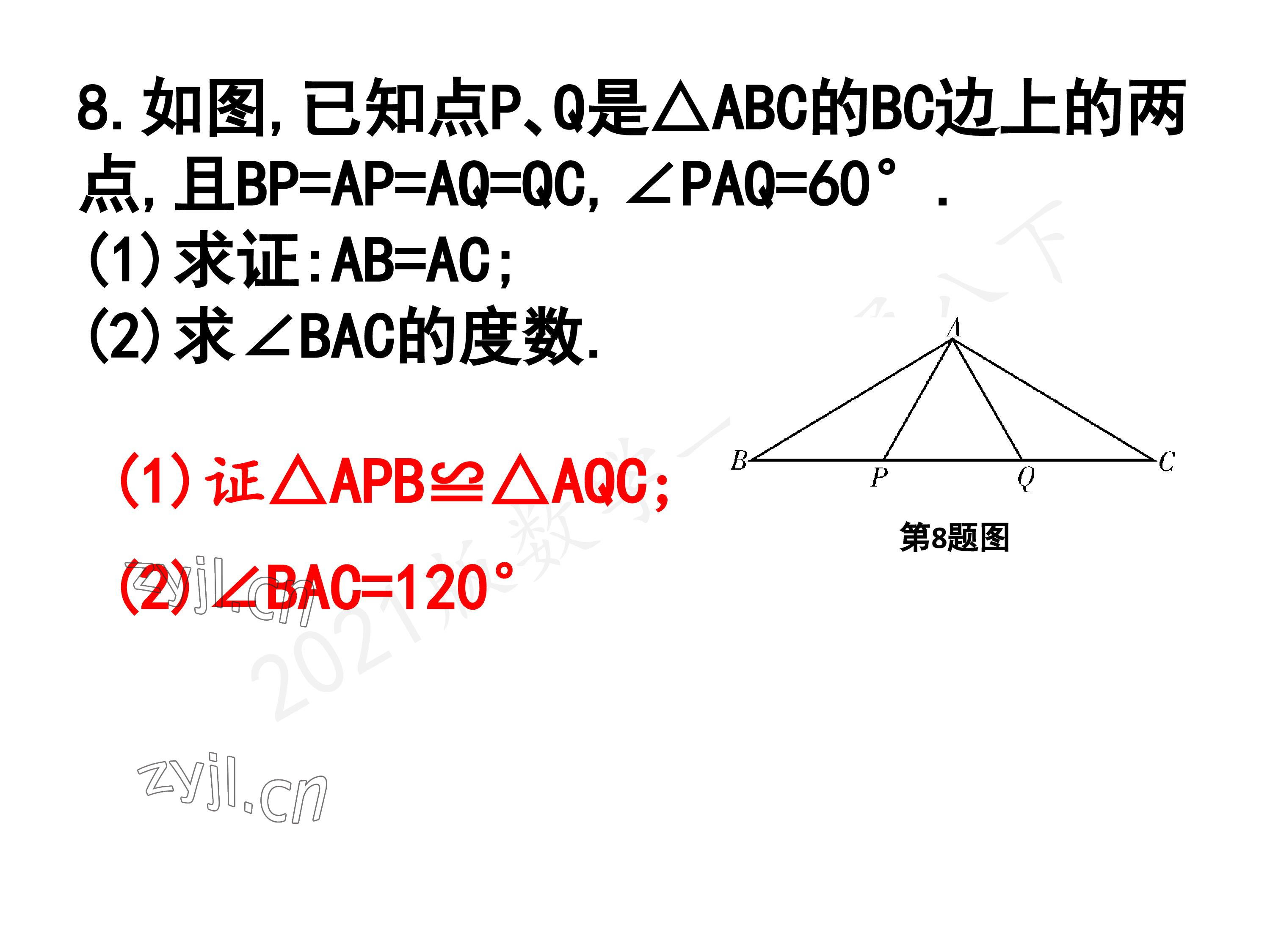 2023年一本通武汉出版社八年级数学下册北师大版 参考答案第65页