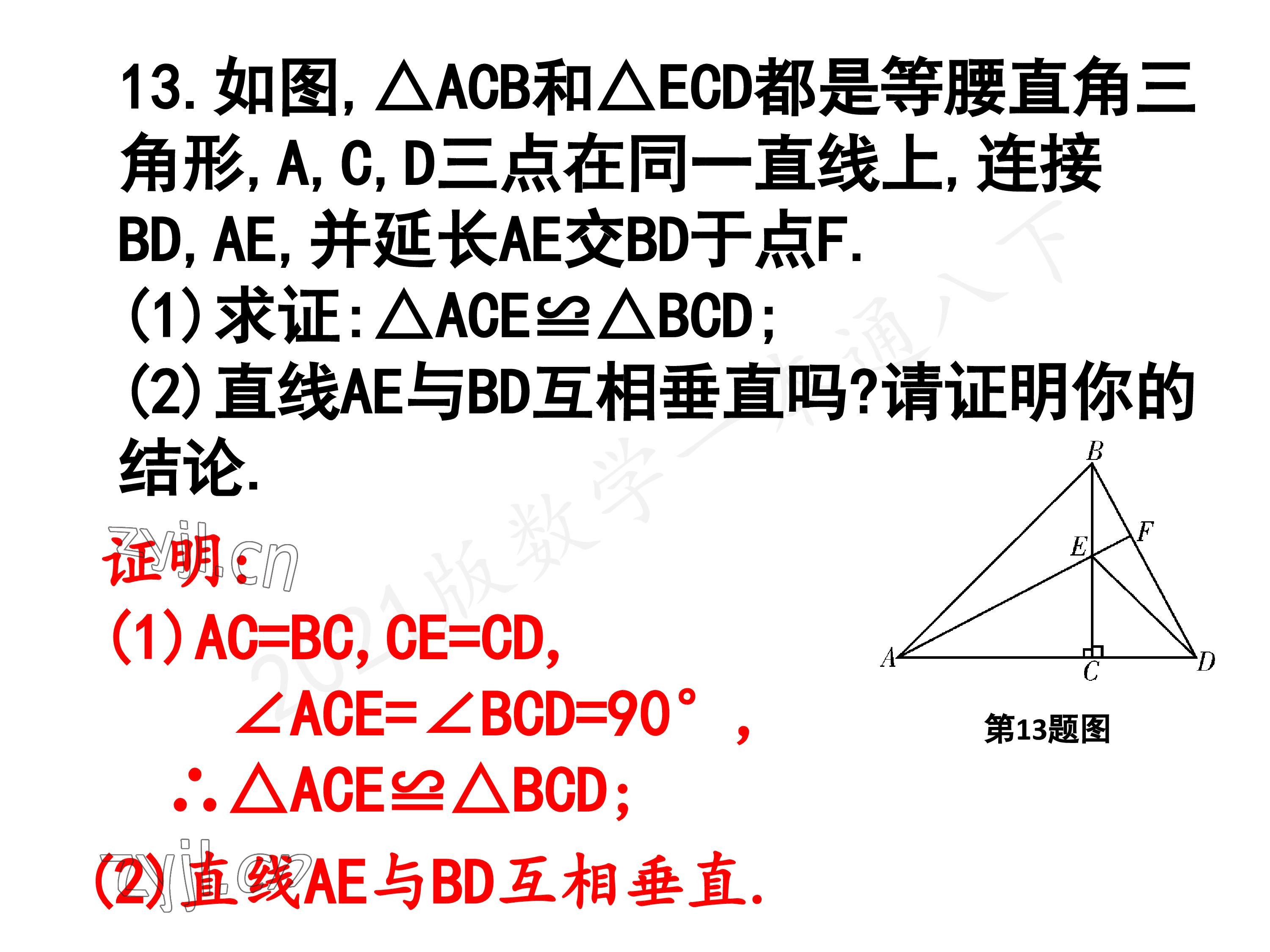 2023年一本通武漢出版社八年級(jí)數(shù)學(xué)下冊北師大版 參考答案第107頁