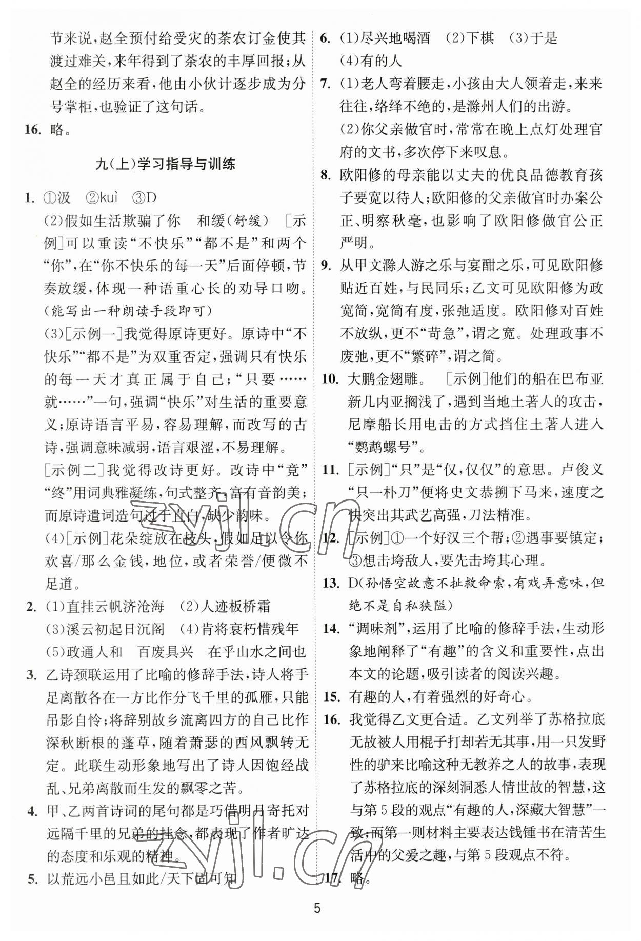 2023年中考復(fù)習(xí)指南語(yǔ)文吉林教育出版社 第5頁(yè)