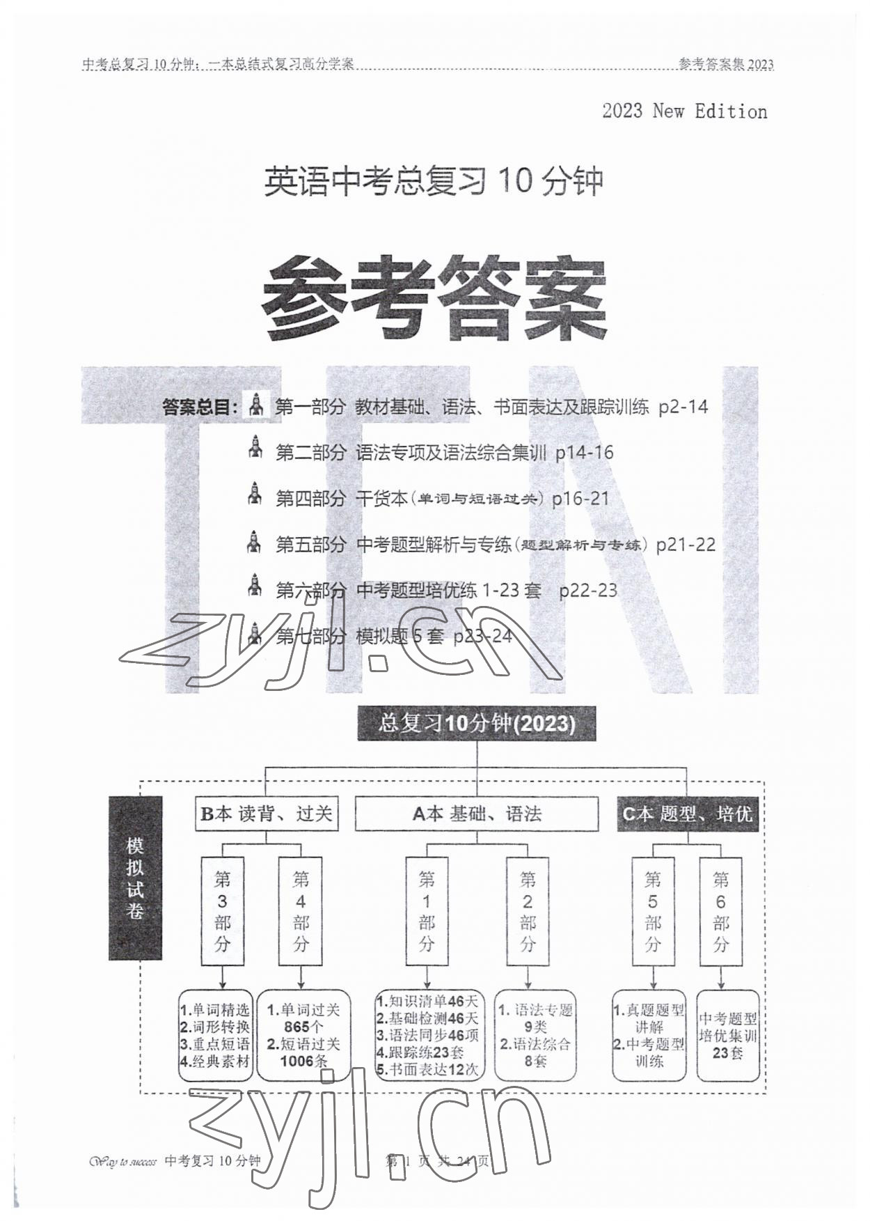 2023年中考总复习10分钟英语深圳专版 第1页