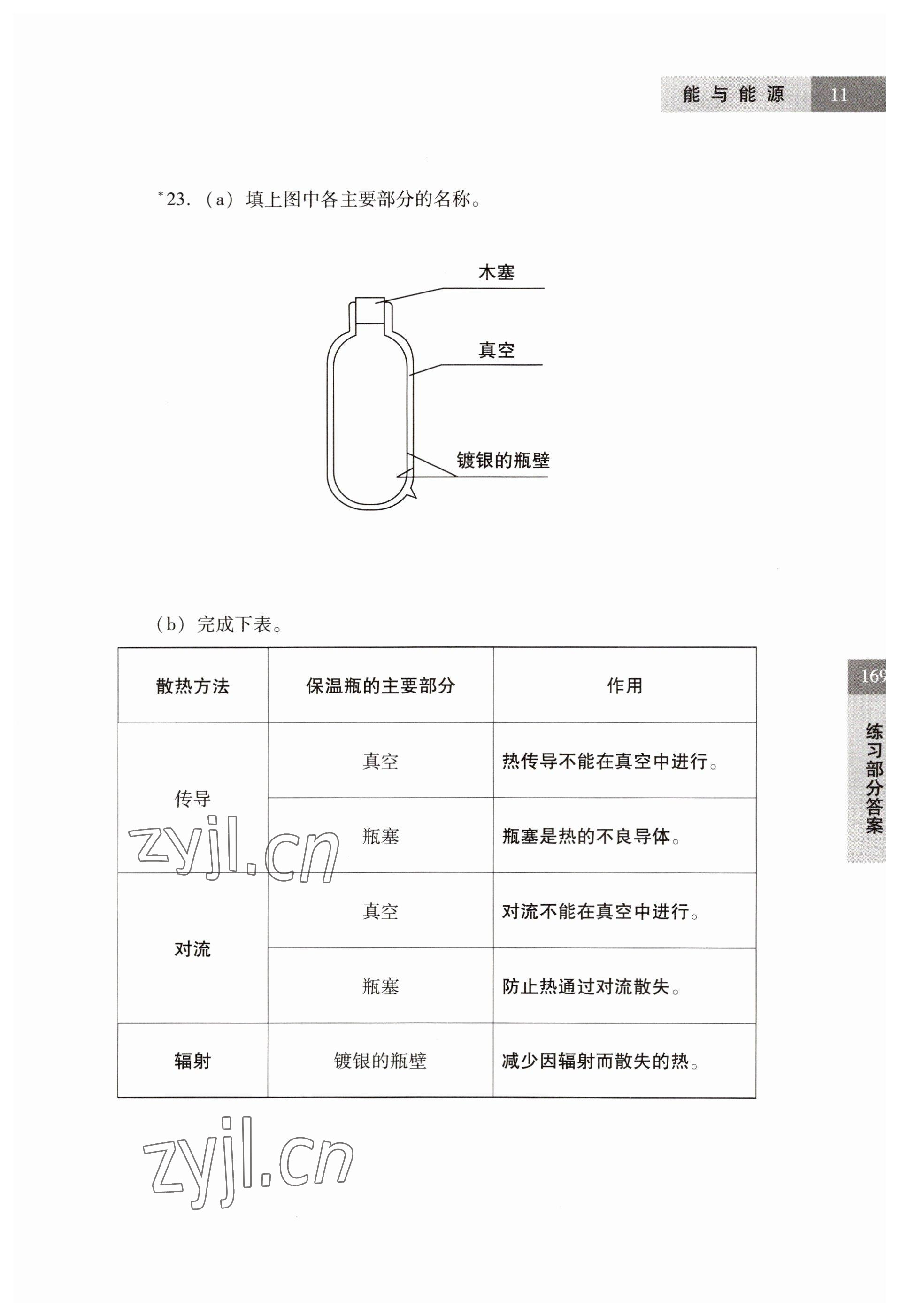 2023年練習(xí)部分六年級科學(xué)第二學(xué)期滬教版54制 參考答案第11頁