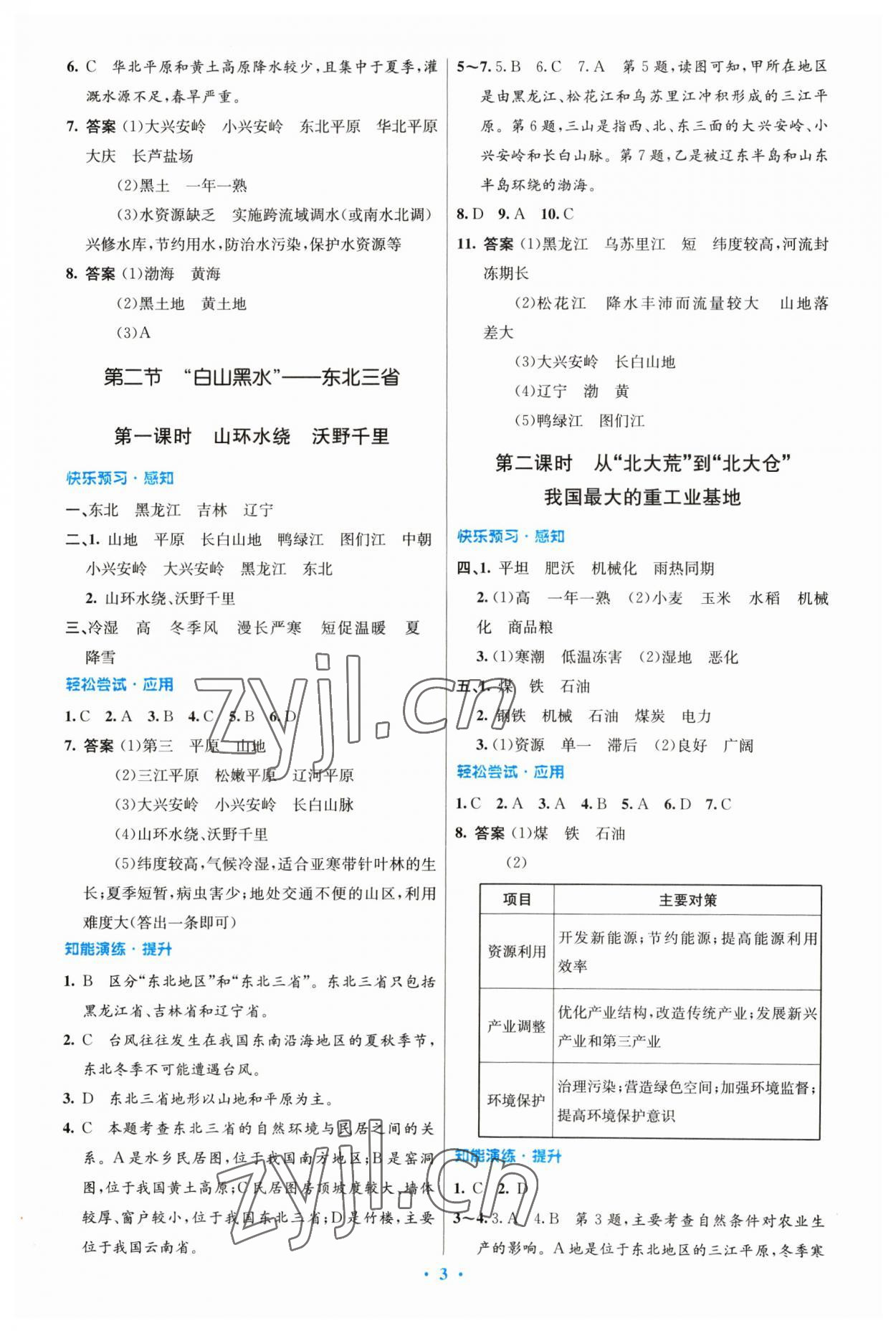 2023年同步測(cè)控優(yōu)化設(shè)計(jì)八年級(jí)地理下冊(cè)人教版 第3頁(yè)