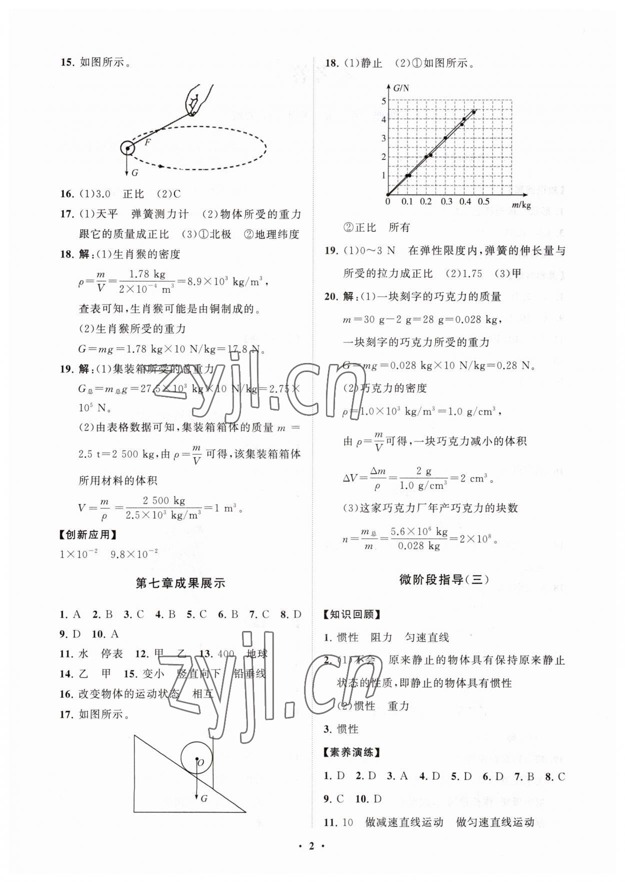 2023年同步練習(xí)冊(cè)分層卷八年級(jí)物理下冊(cè)人教版 第2頁(yè)