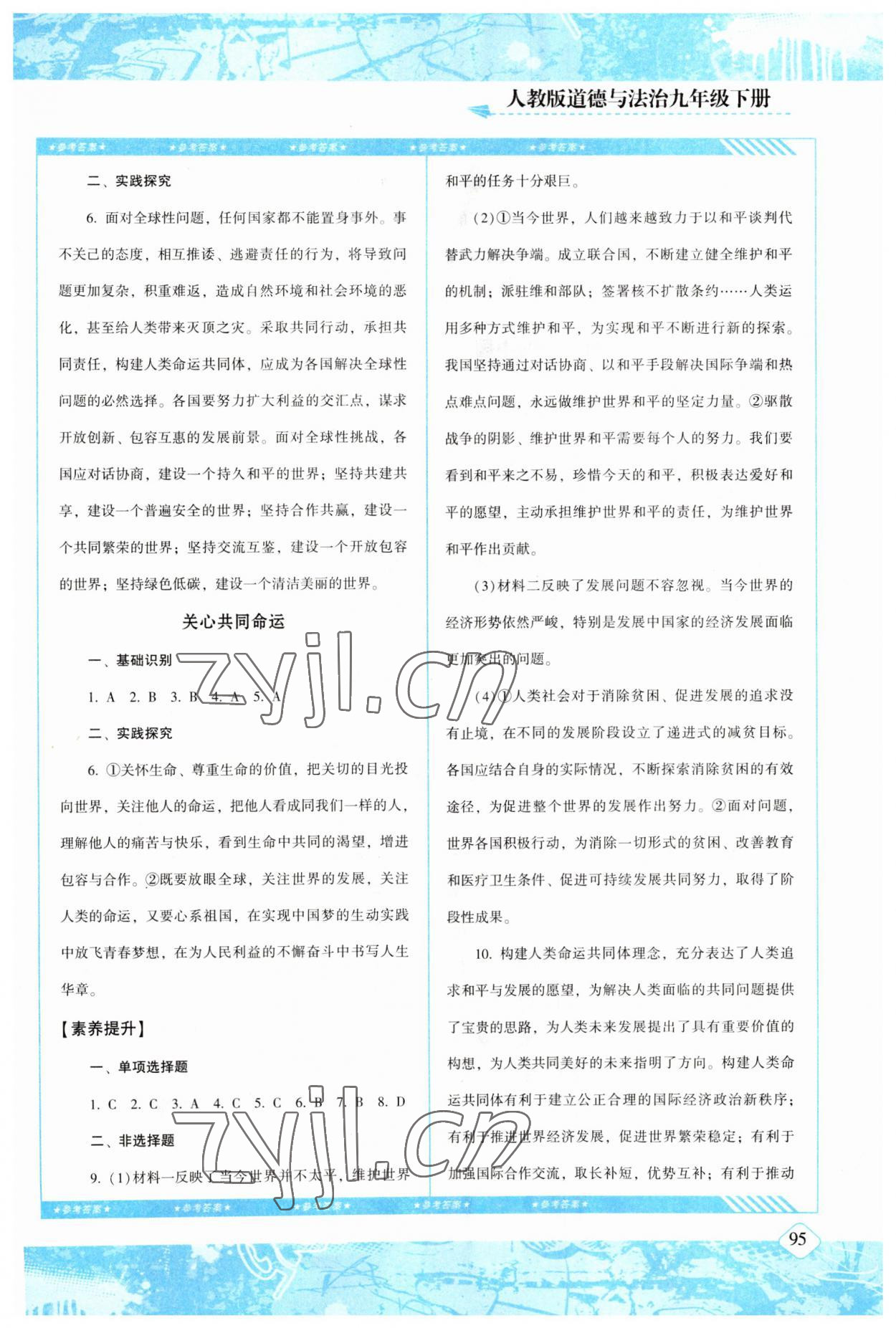 2023年同步實(shí)踐評(píng)價(jià)課程基礎(chǔ)訓(xùn)練九年級(jí)道德與法治下冊(cè)人教版 第3頁(yè)