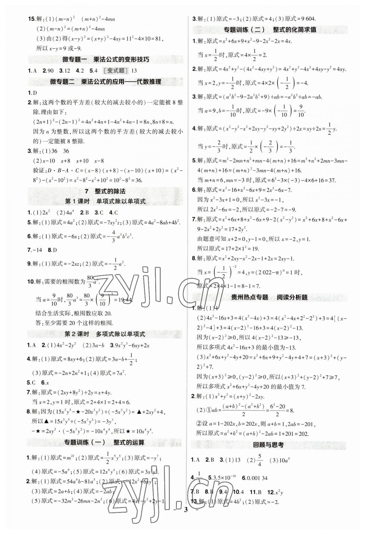 2023年狀元成才路創(chuàng)優(yōu)作業(yè)七年級數(shù)學下冊北師大版貴州專版 第3頁